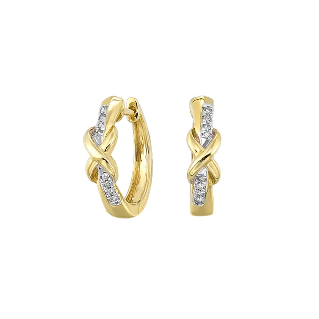 10Kt Yellow Gold Diamond 1/12Ctw Earring