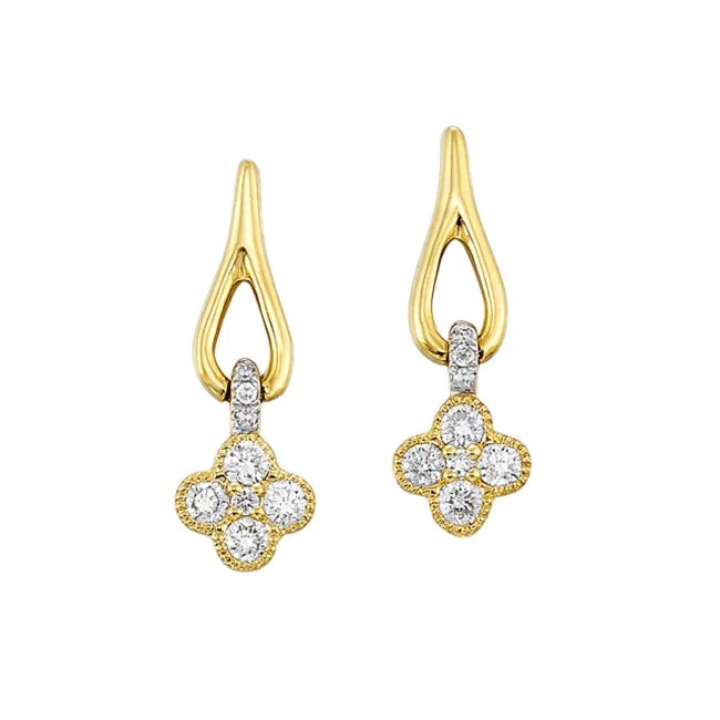 10Kt Yellow Gold Diamond 1/3Ctw Earring