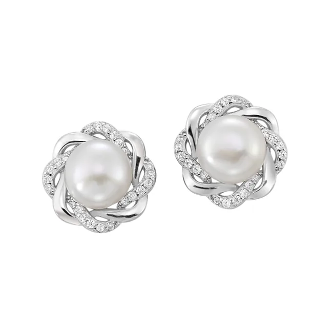 Silver Pearl Earring