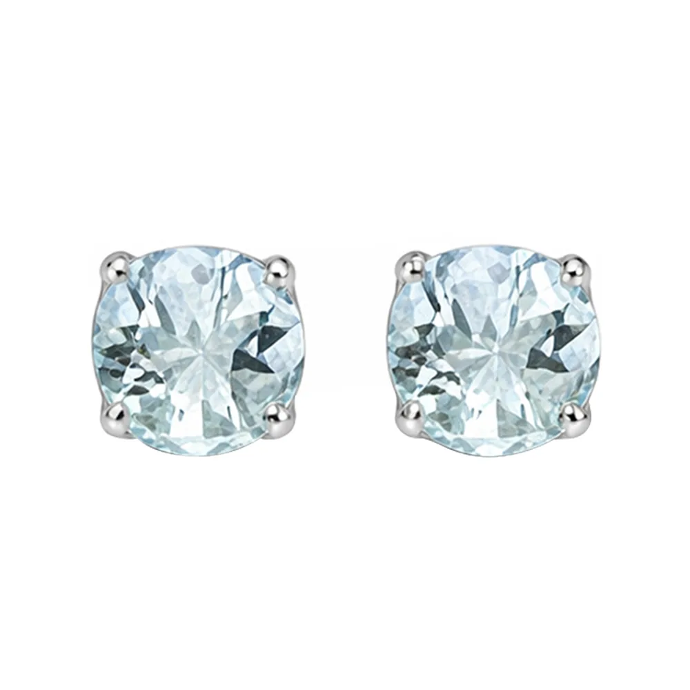 14Kt White Gold Syn Alexandrite 1/2Ctw Earring
