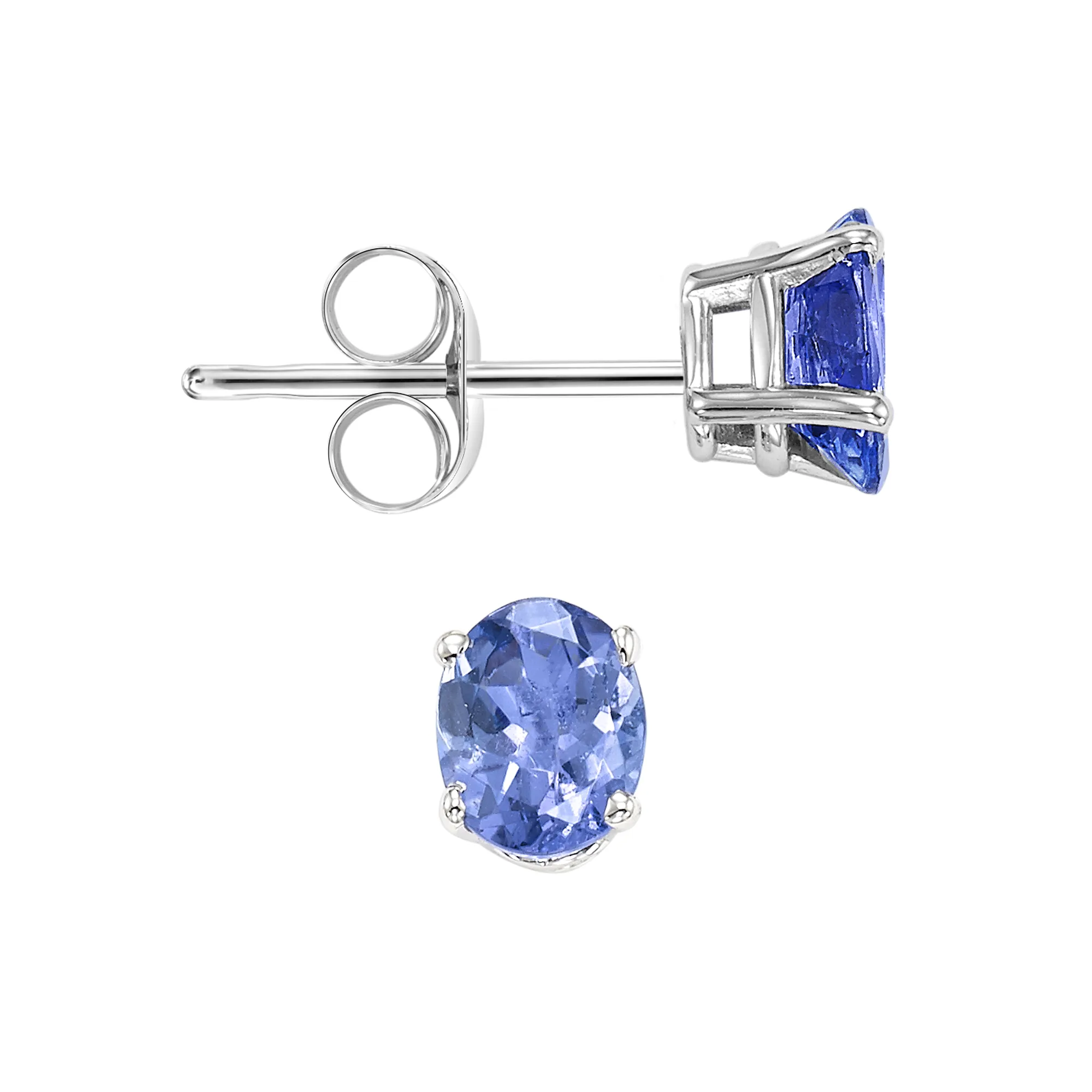 14Kt White Gold Tanzanite 3/4Ctw Earring