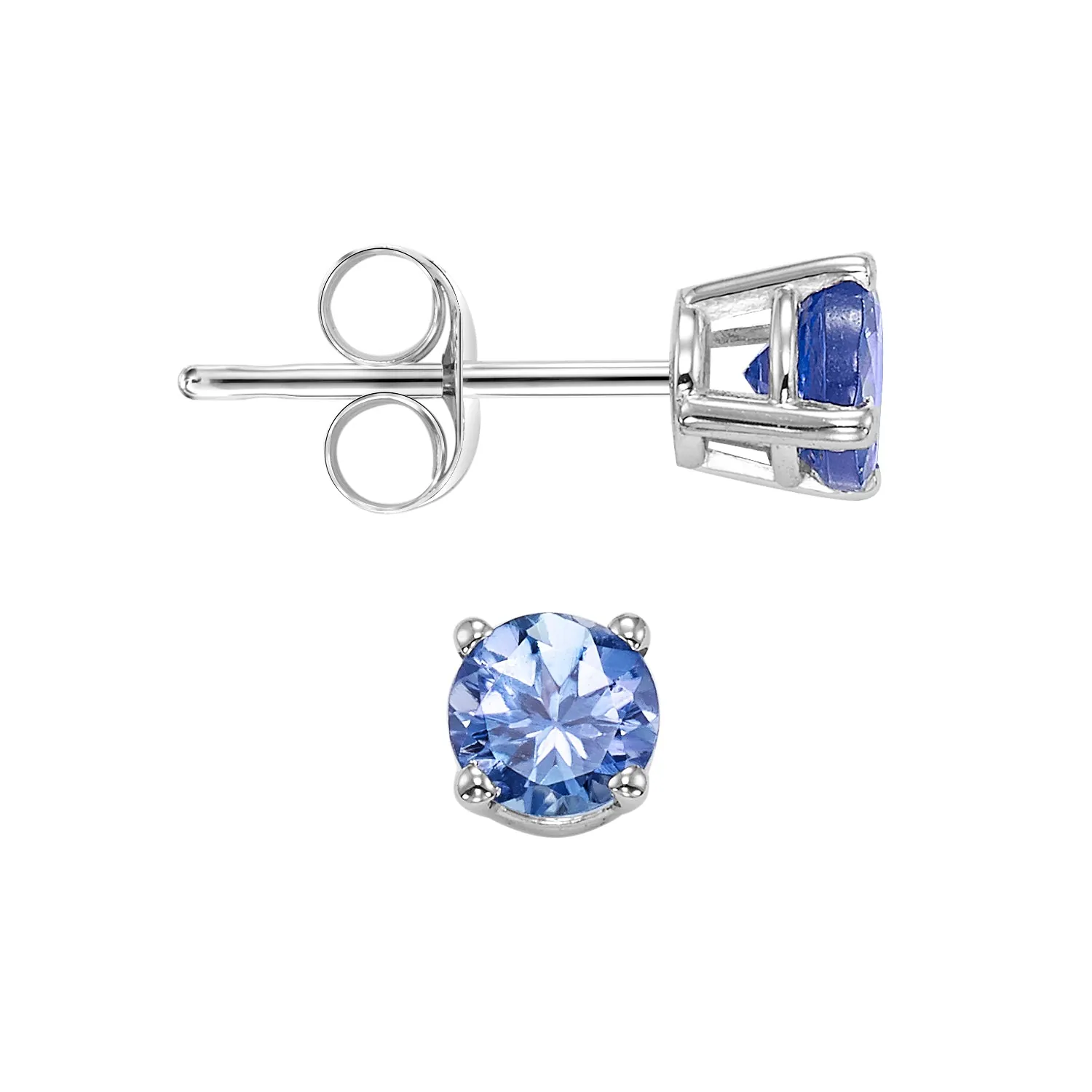 14Kt White Gold Tanzanite 1Ctw Earring
