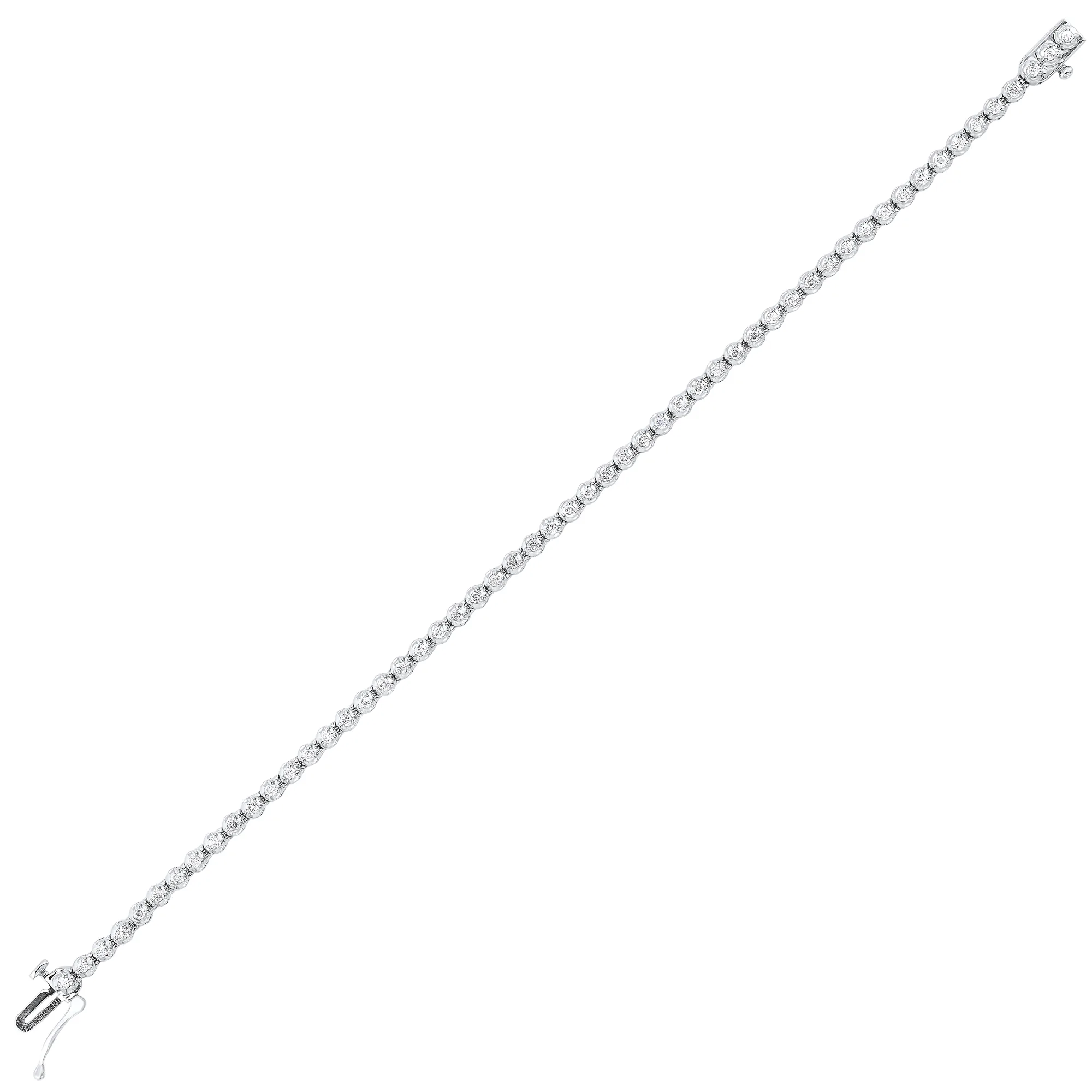 14Kt White Gold Diamond 1Ctw Bracelet
