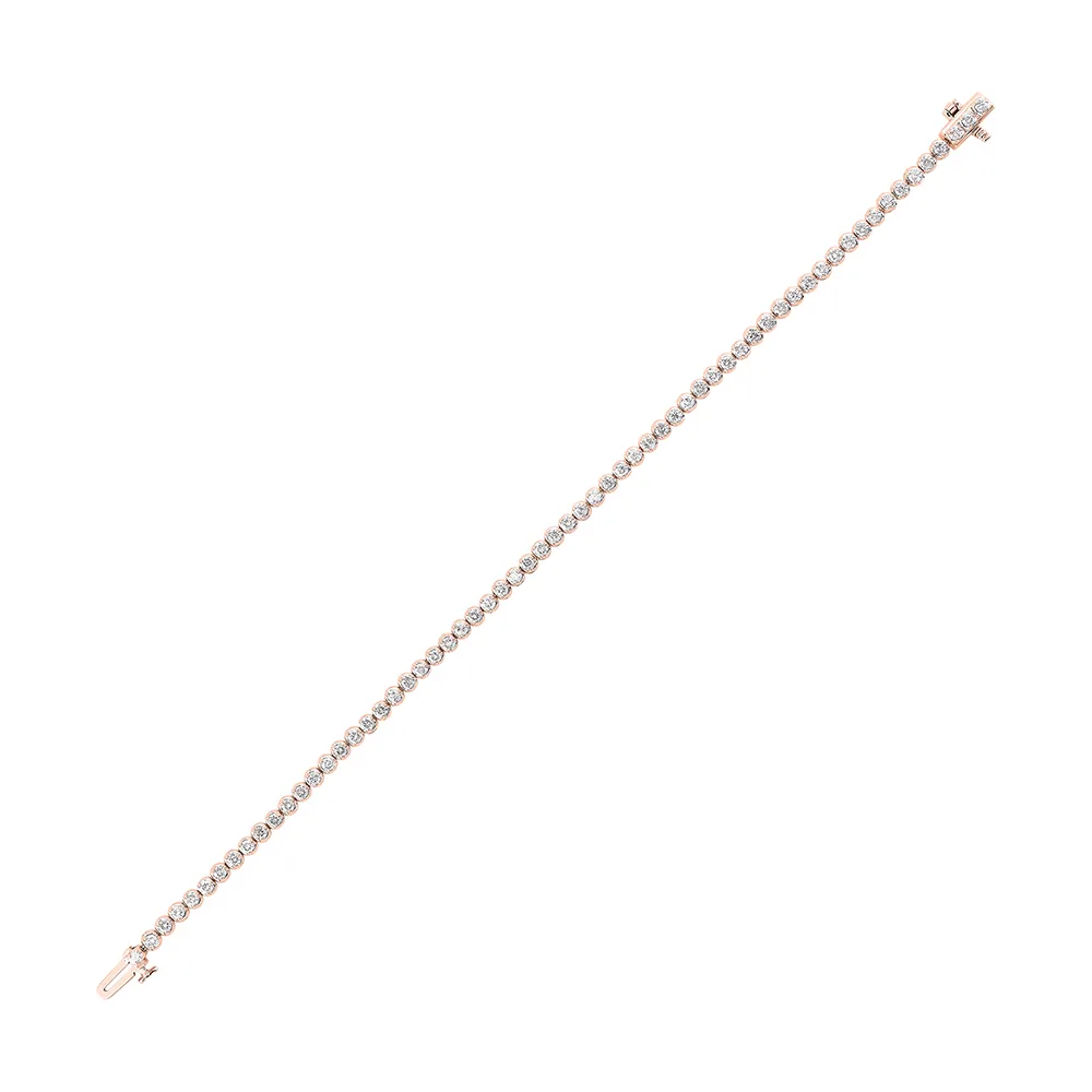 14Kt Rose Gold Diamond 2Ctw Bracelet