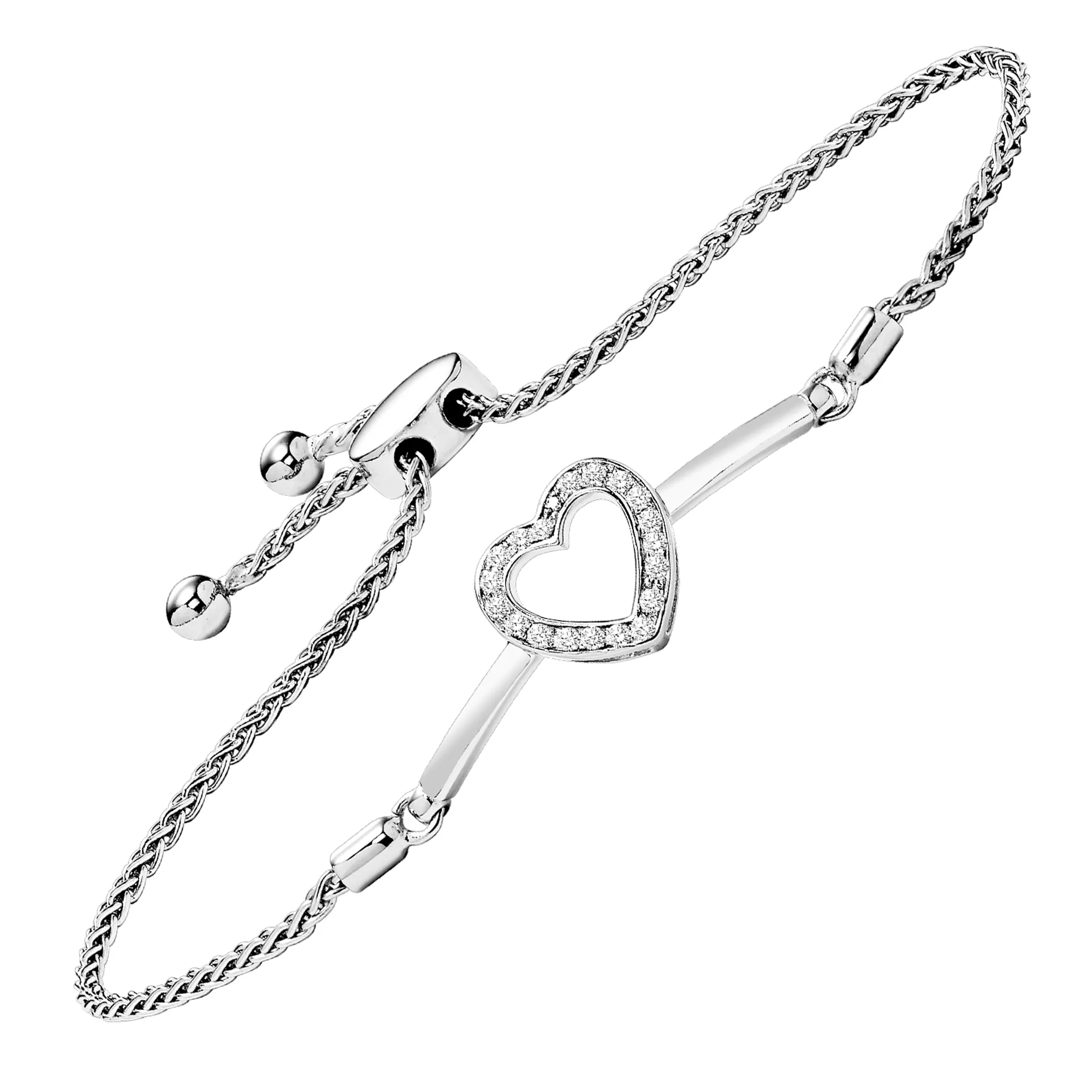 Silver Diamond 1/10Ctw Bracelet
