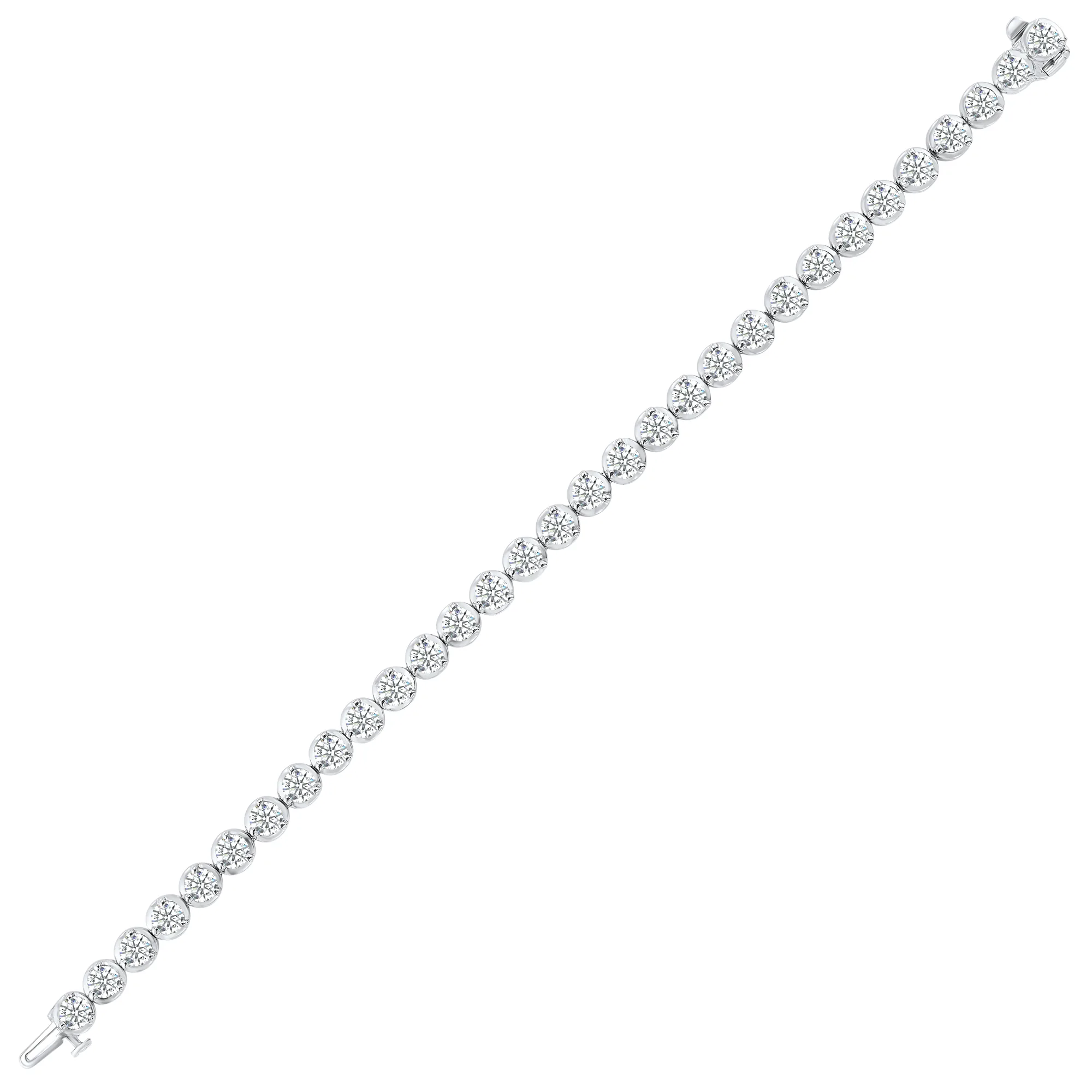 14Kt White Gold Diamond 10Ctw Bracelet
