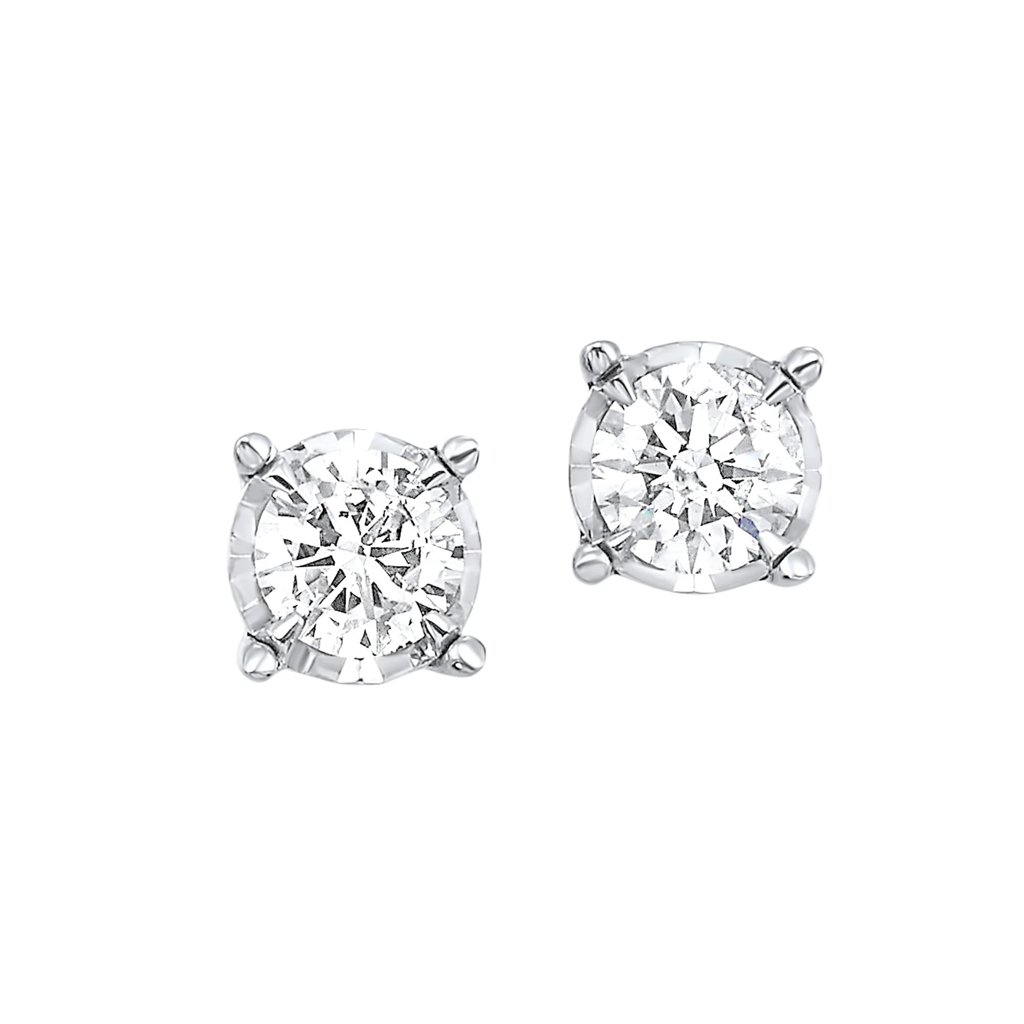 14Kt White Gold Diamond 1Ctw Earring