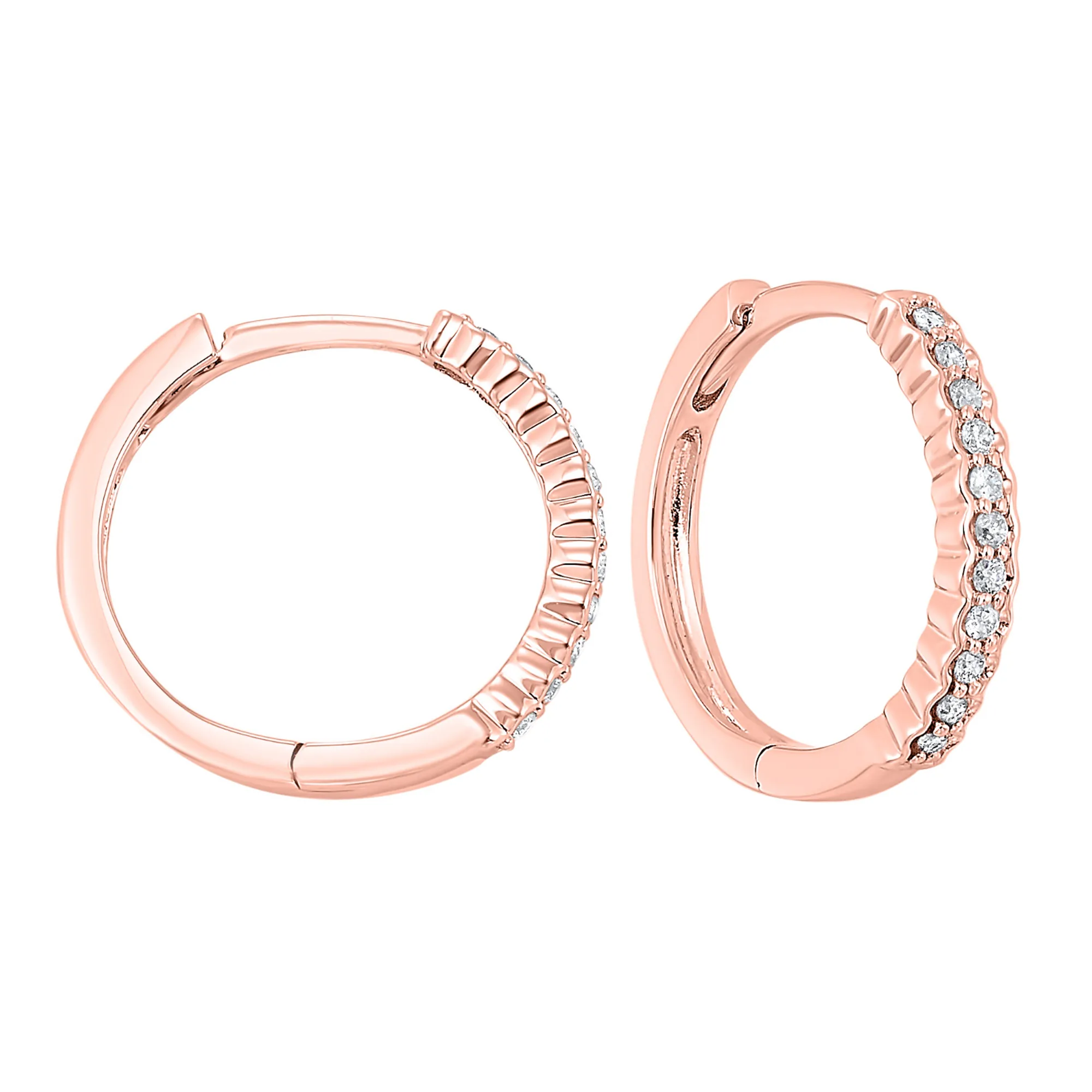 14Kt Rose Gold Diamond 1/7Ctw Earring