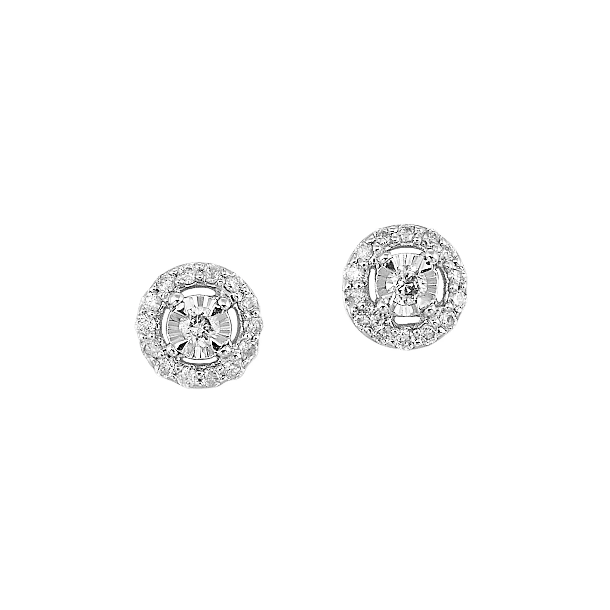 14Kt White Gold Diamond 1/10Ctw Earring
