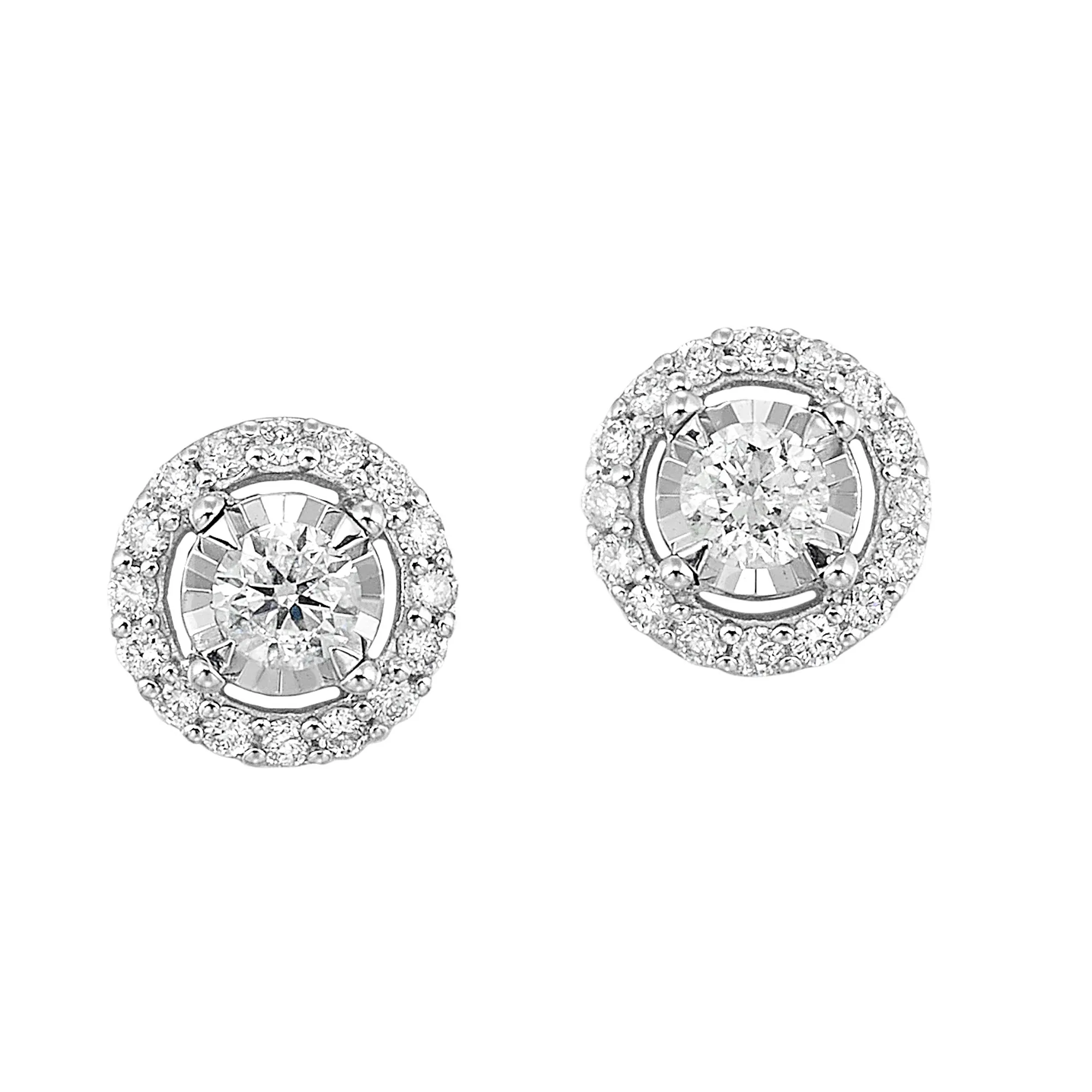 14Kt White Gold Diamond 1/2Ctw Earring