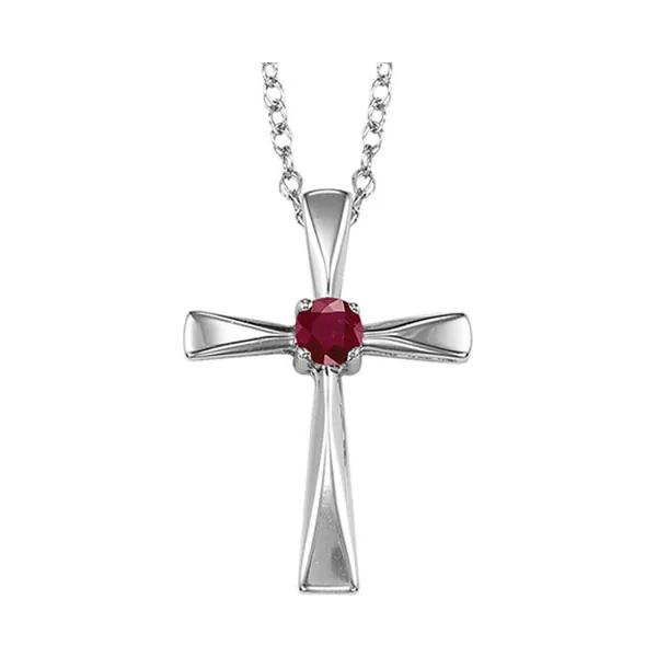 Silver Ruby 1/6Ctw Pendant