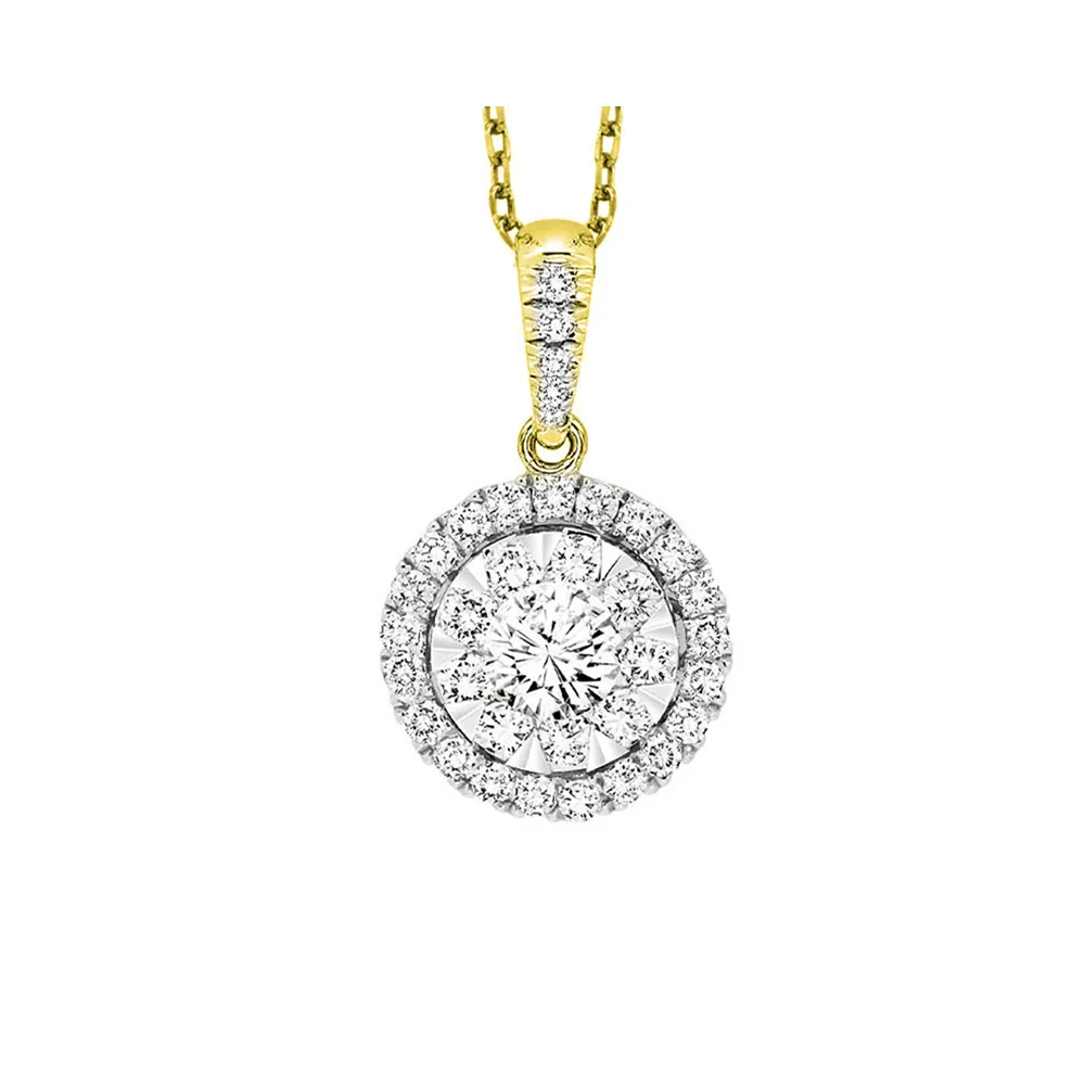 14Kt Yellow Gold Diamond 1/2Ctw Pendant