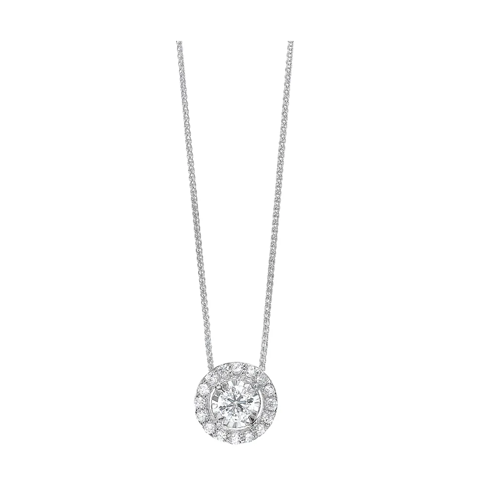 14Kt White Gold Diamond 1/3Ctw Pendant view 2