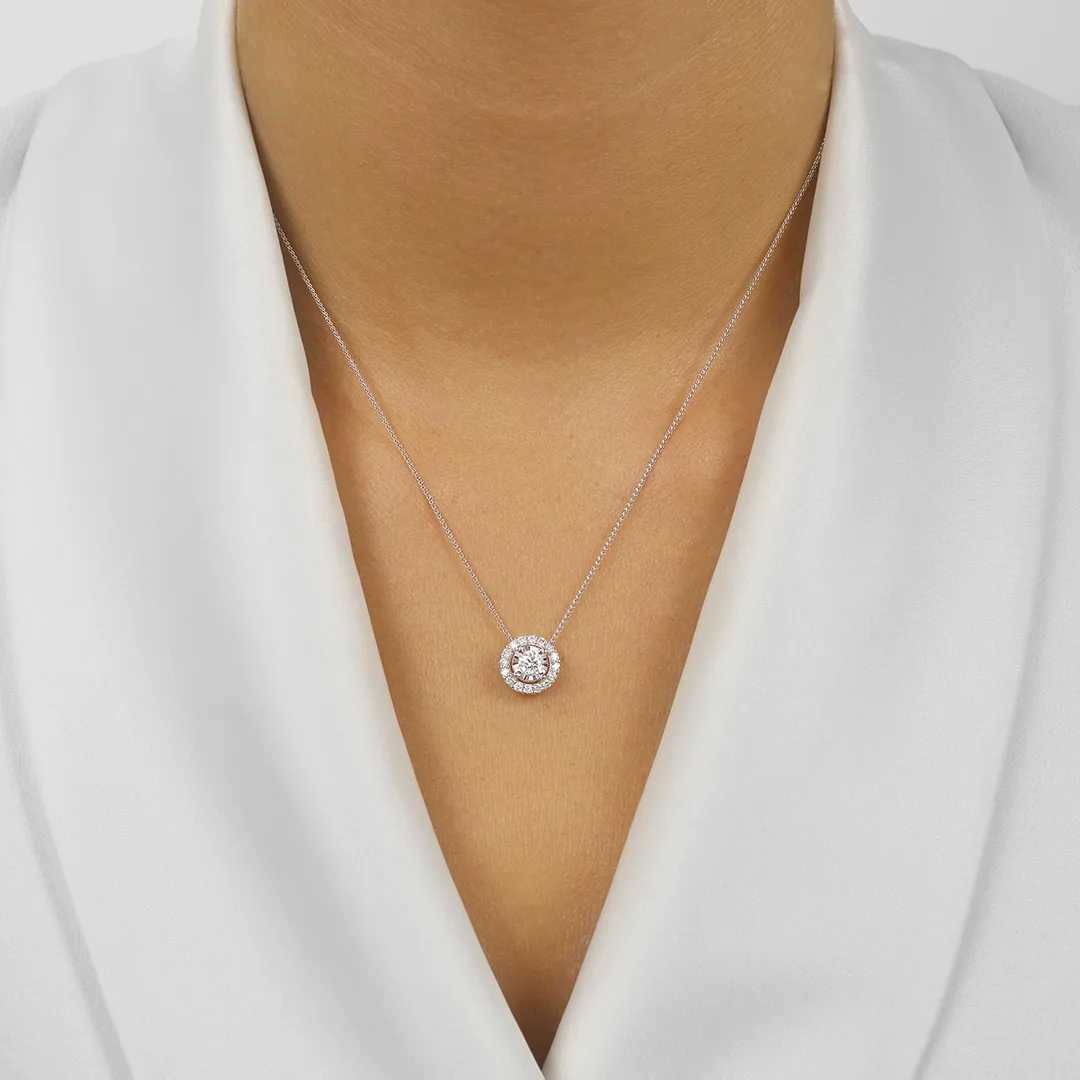14Kt White Gold Diamond 1/3Ctw Pendant view 3