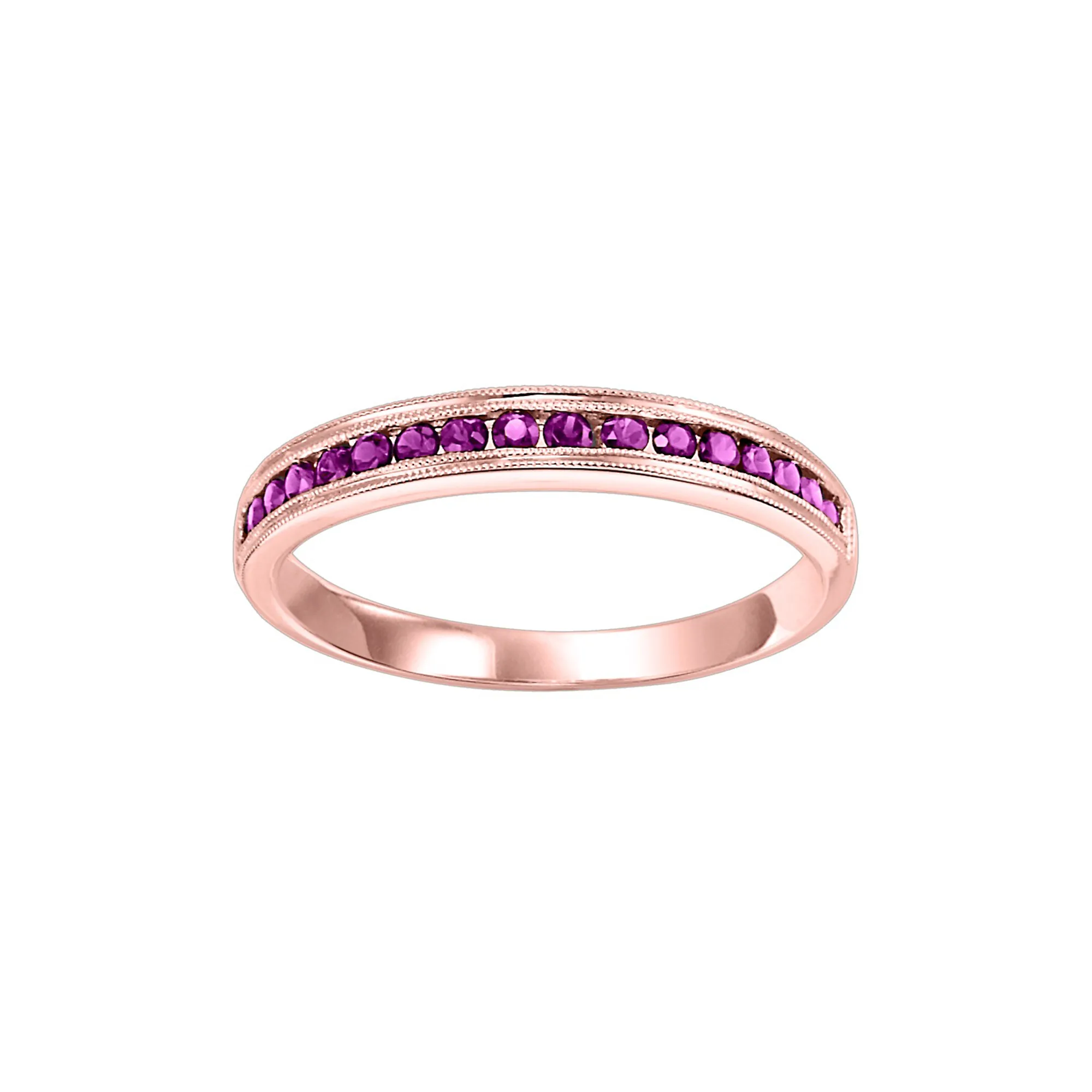 10Kt Rose Gold Ruby 1/3Ctw Ring