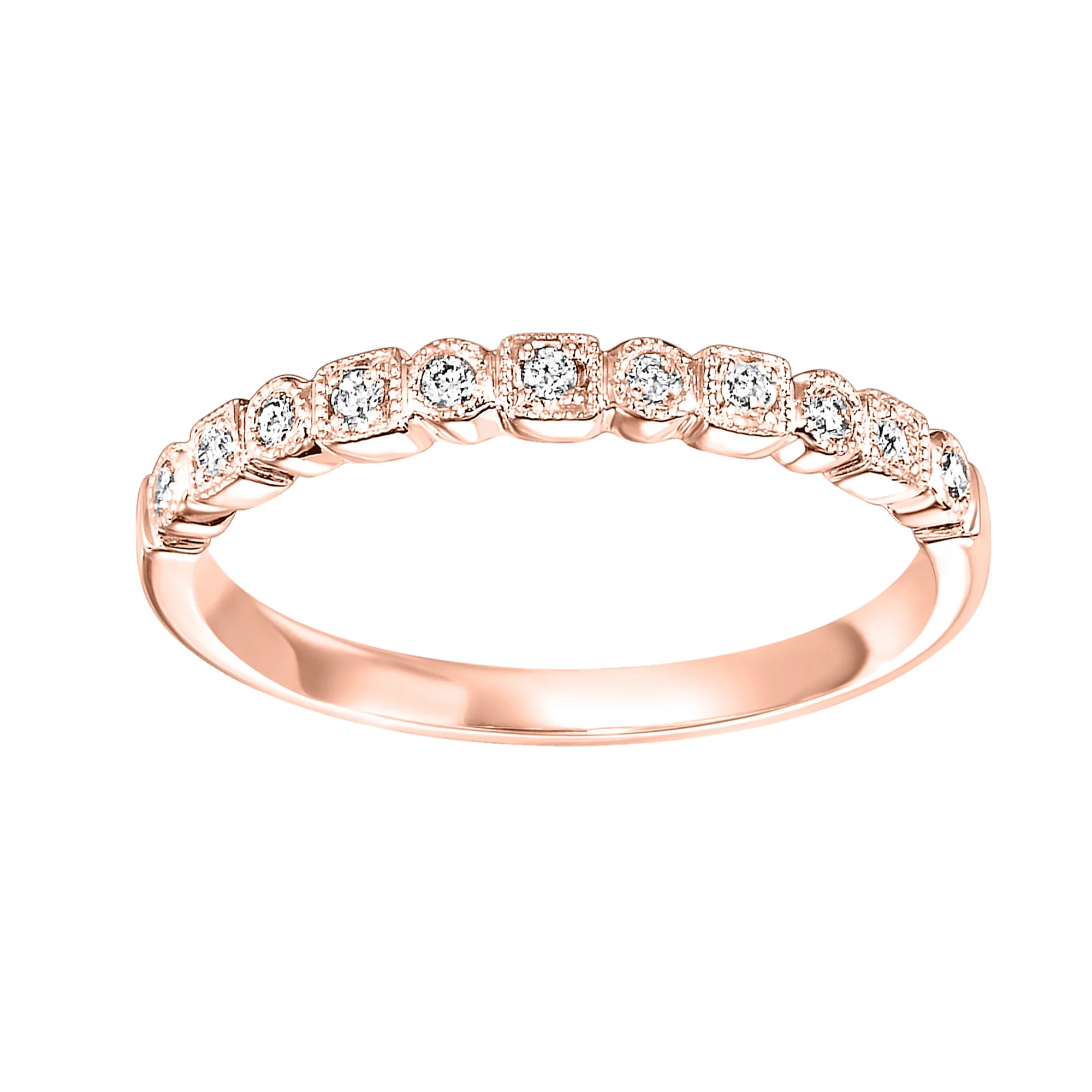 10Kt Rose Gold Diamond 1/8Ctw Ring