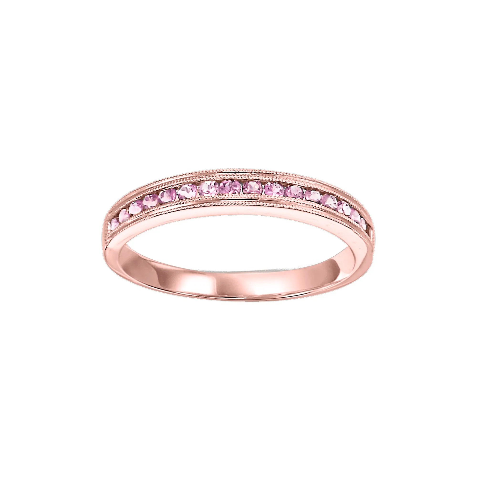 14Kt Rose Gold Pink Sapphire 1/3Ctw Ring
