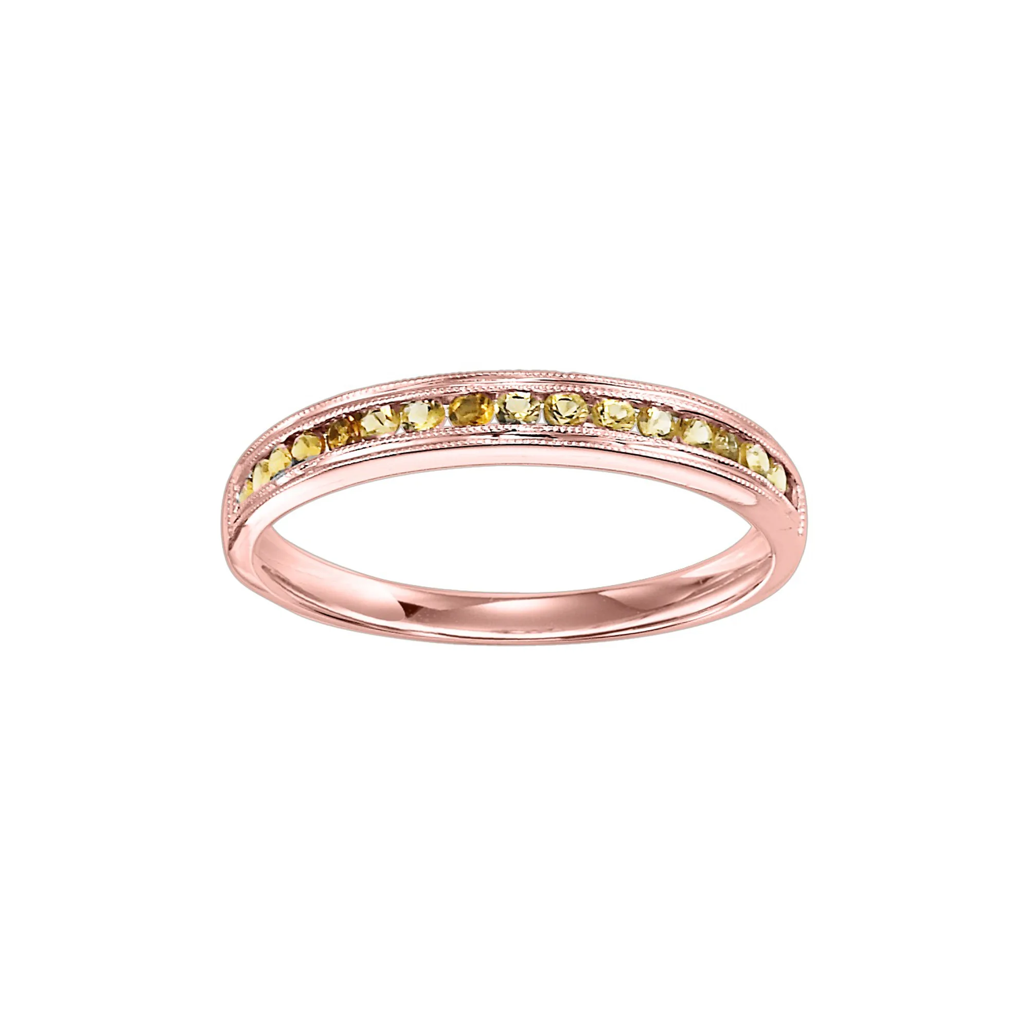 10Kt Rose Gold Citrine 1/3Ctw Ring