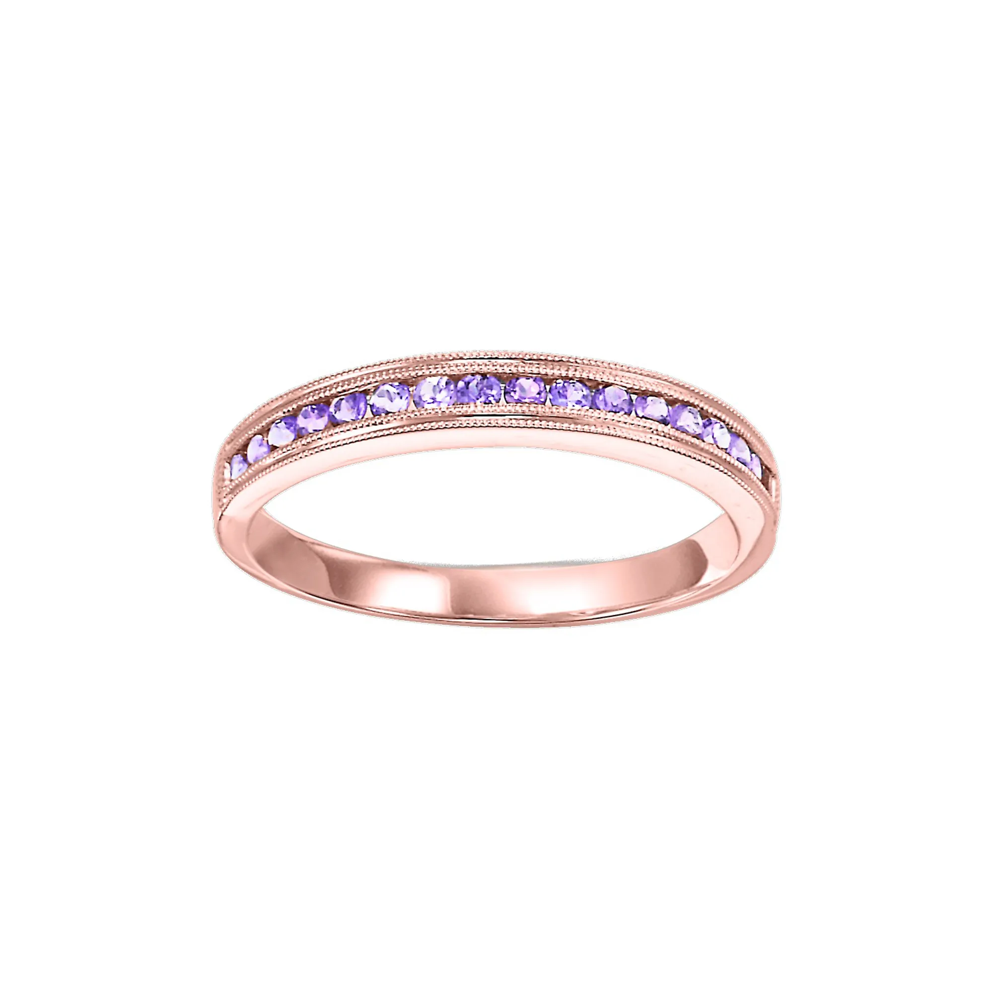 14Kt Rose Gold Syn Alexandrite 1/3Ctw Ring