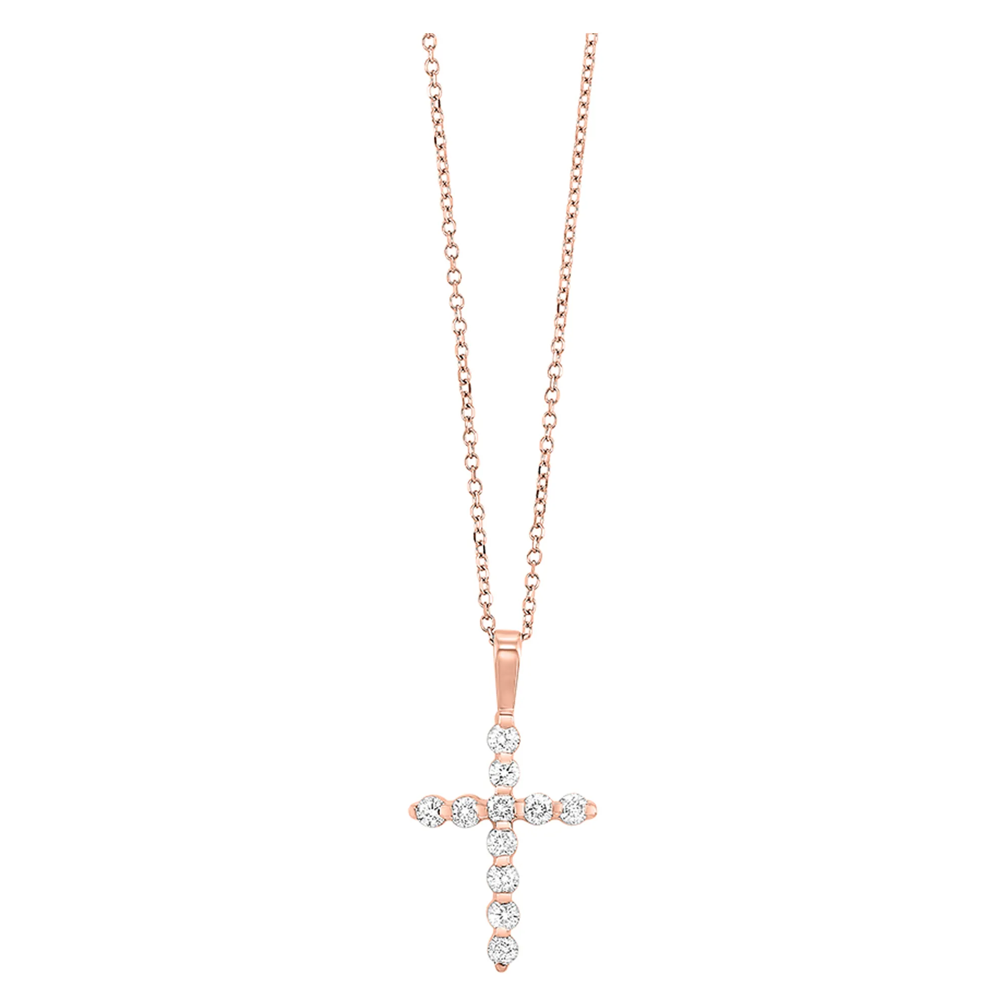 14Kt Rose Gold Diamond 1/10Ctw Pendant