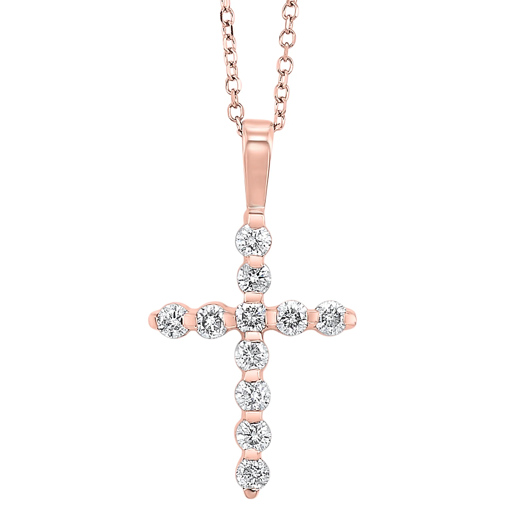 14Kt Rose Gold Diamond 1/3Ctw Pendant