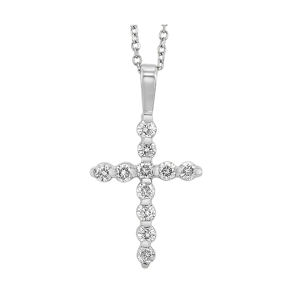 14Kt White Gold Diamond 1/3Ctw Pendant