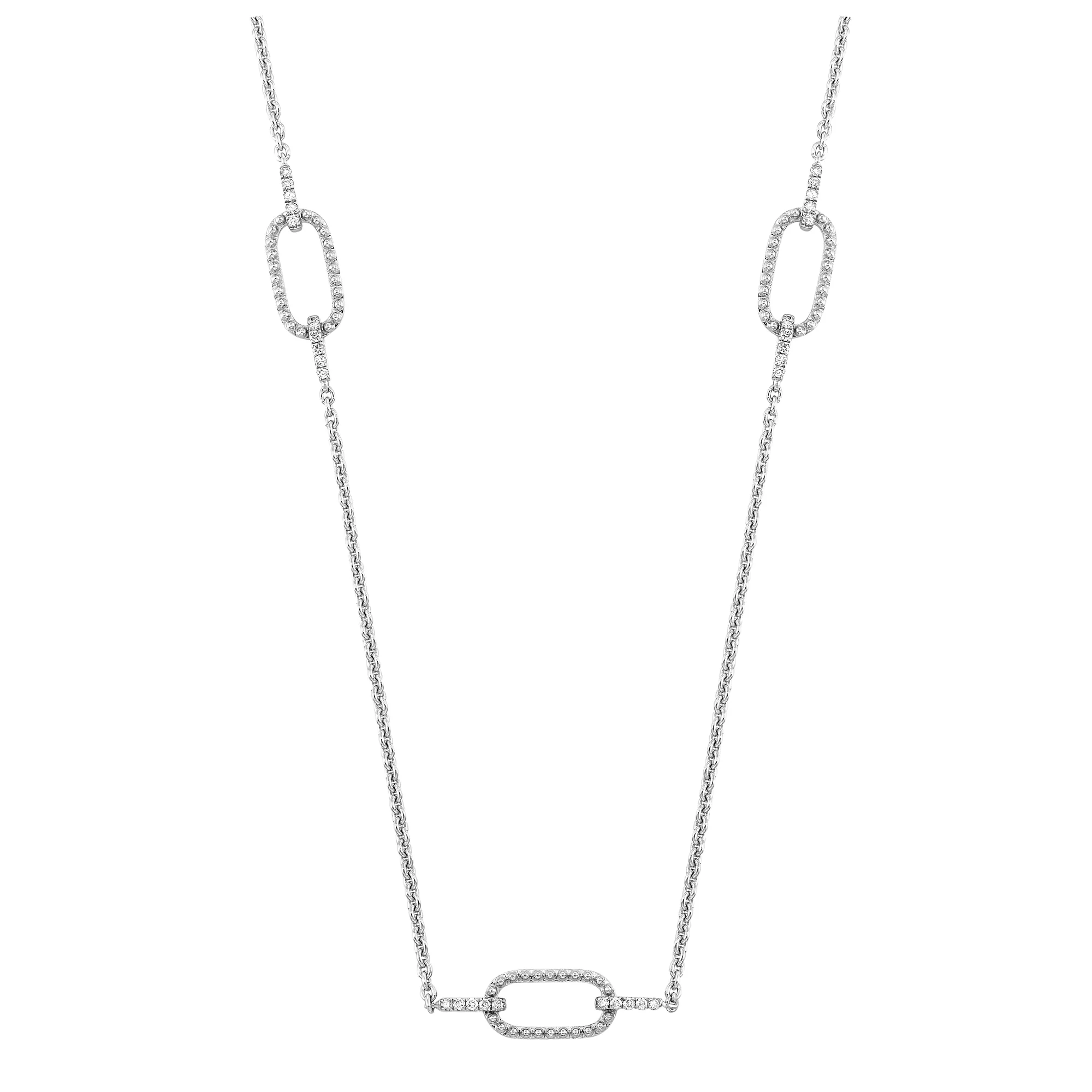 Silver Diamond 1/10Ctw Necklace