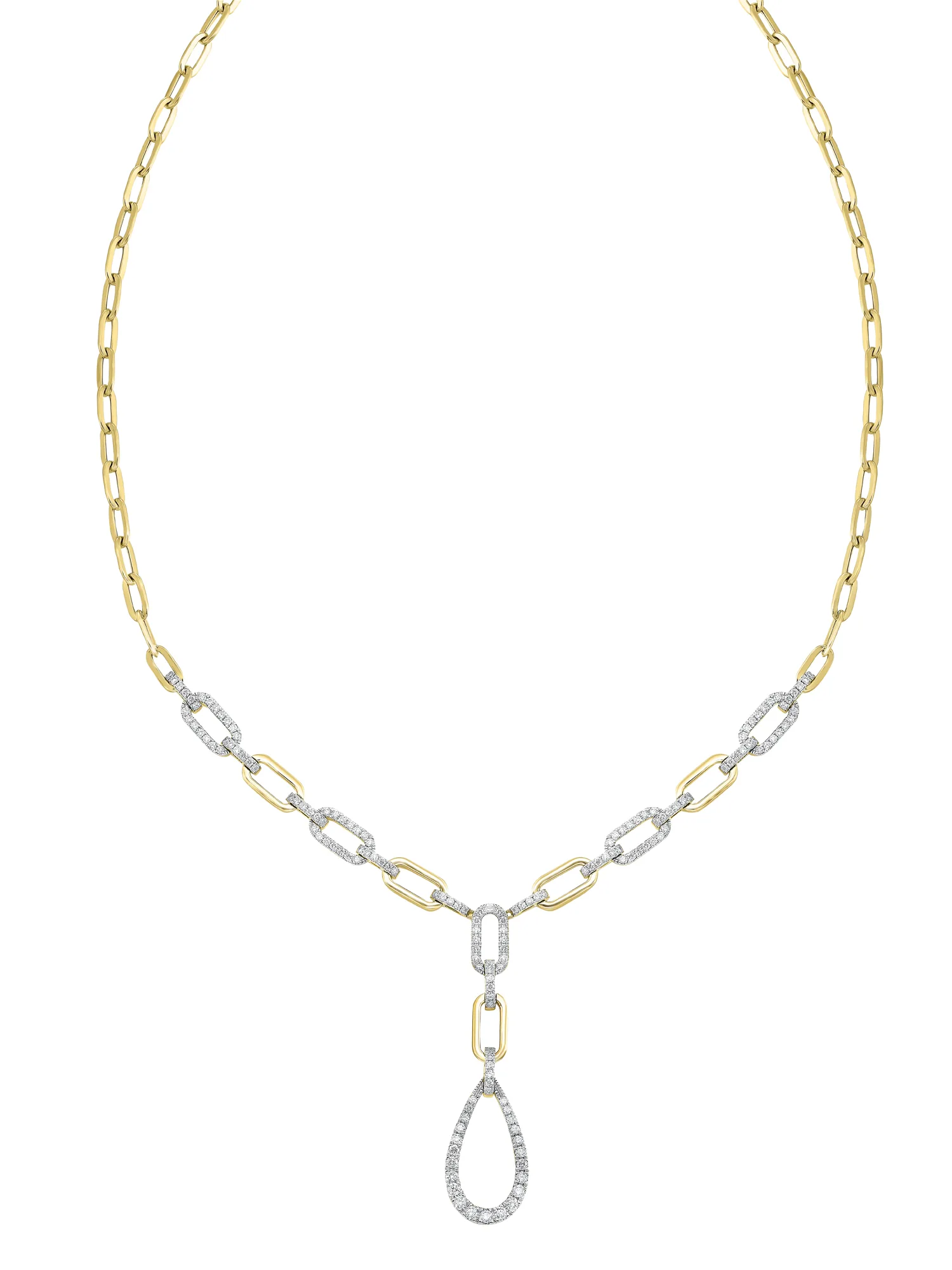 14Kt Yellow Gold Diamond 1Ctw Necklace view 2