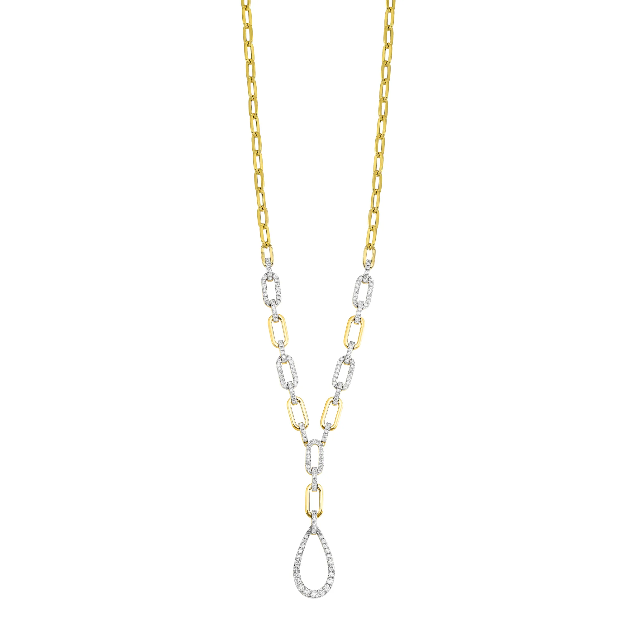 14Kt Yellow Gold Diamond 1Ctw Necklace