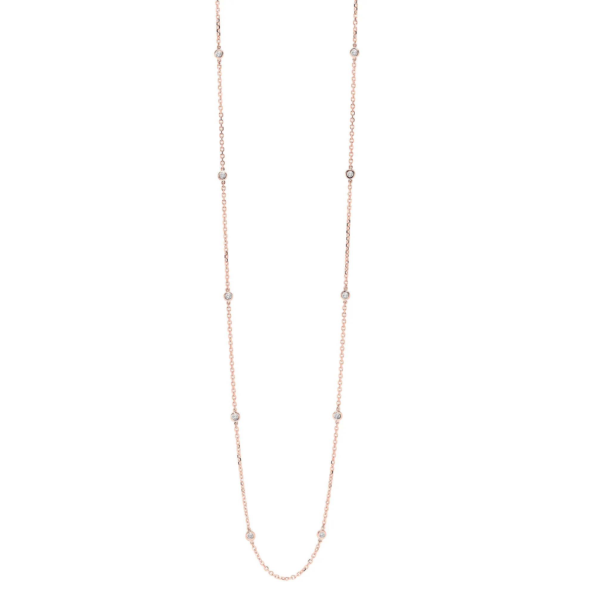 14Kt Rose Gold Diamond 1/4Ctw Necklace
