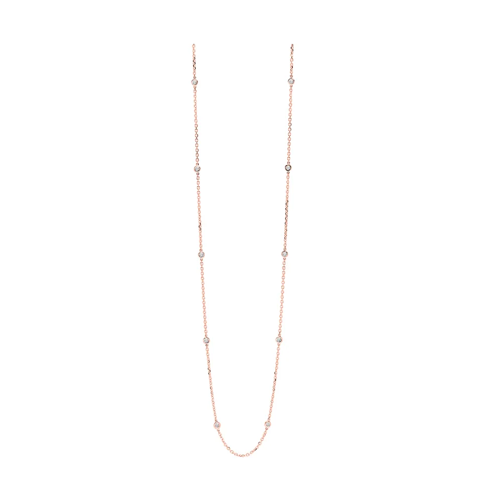 14Kt Rose Gold Diamond 1/2Ctw Necklace view 2