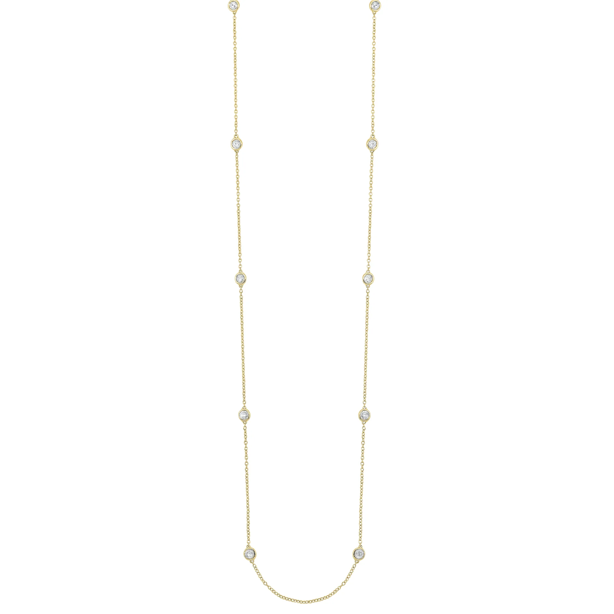 14Kt Yellow Gold Diamond 3/4Ctw Necklace