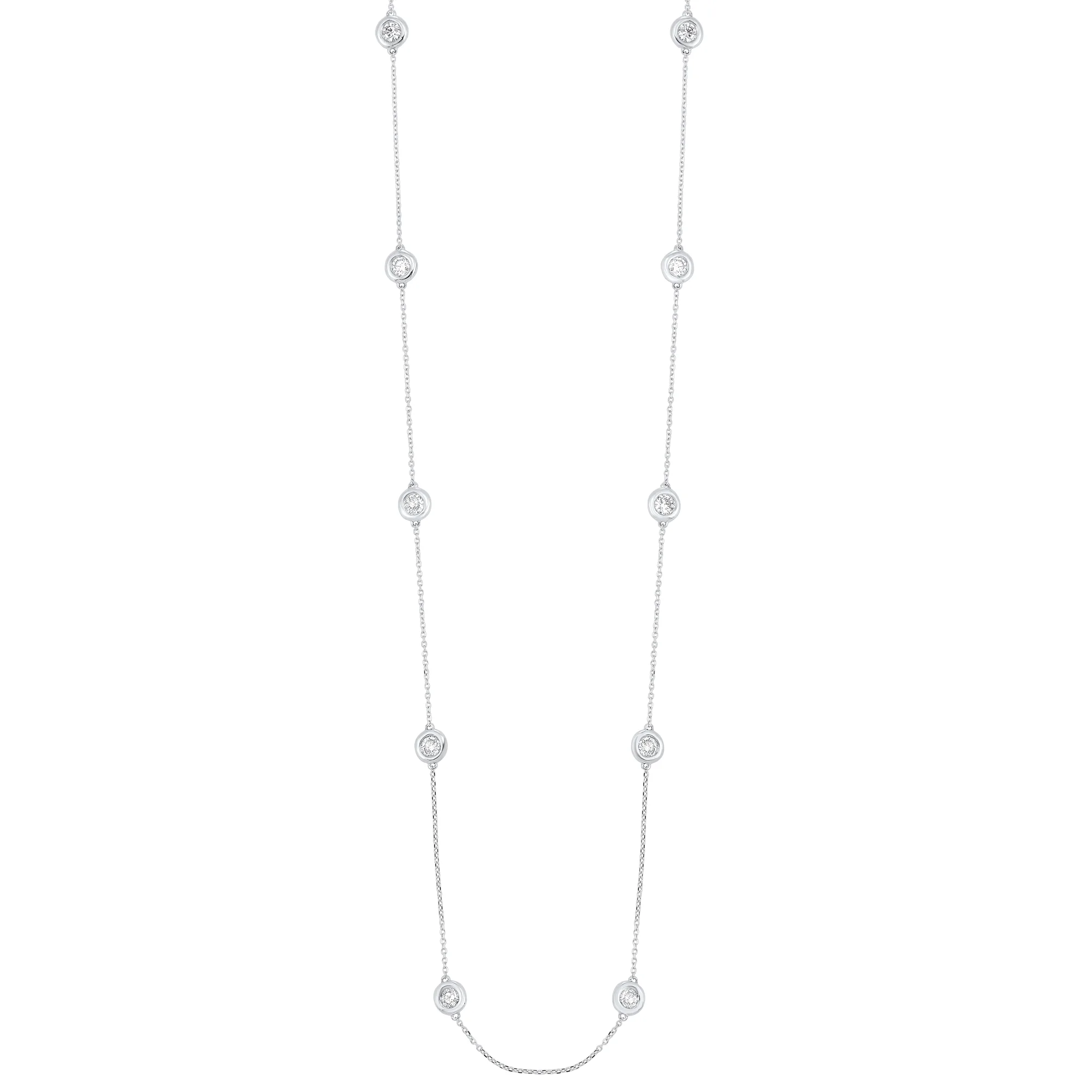 14Kt White Gold Diamond 1 1/2Ctw Necklace