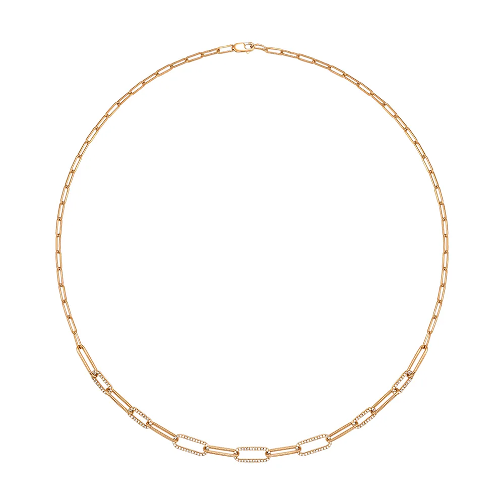 14Kt Rose Gold Diamond 1/2Ctw Necklace