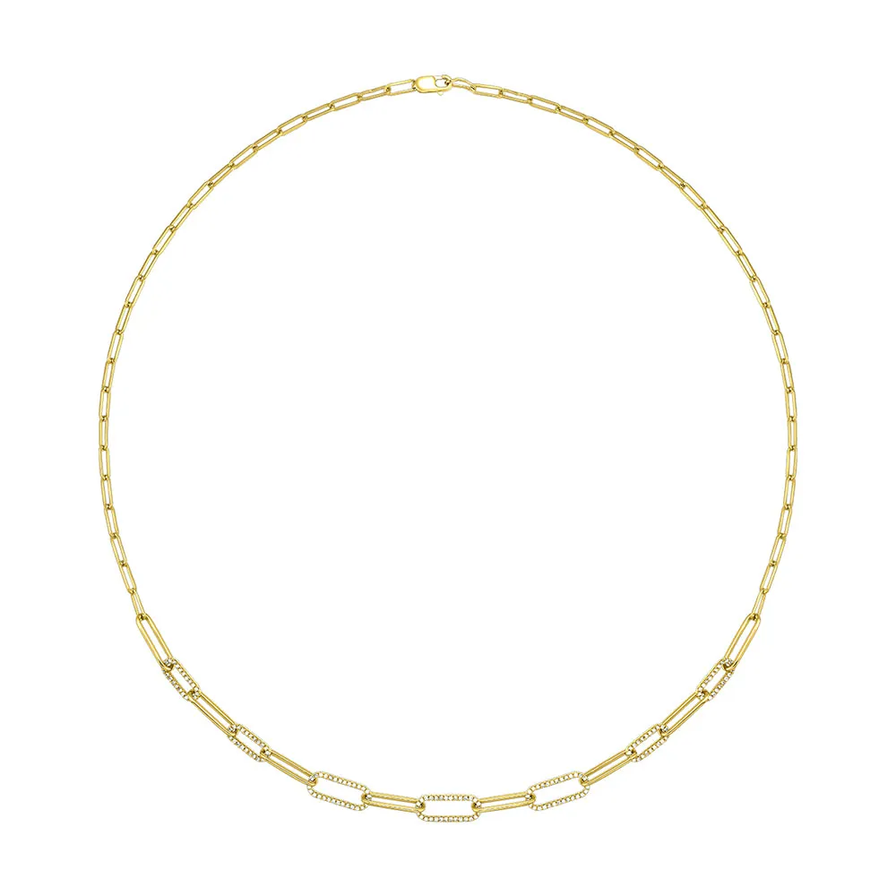 14Kt Yellow Gold Diamond 1/2Ctw Necklace