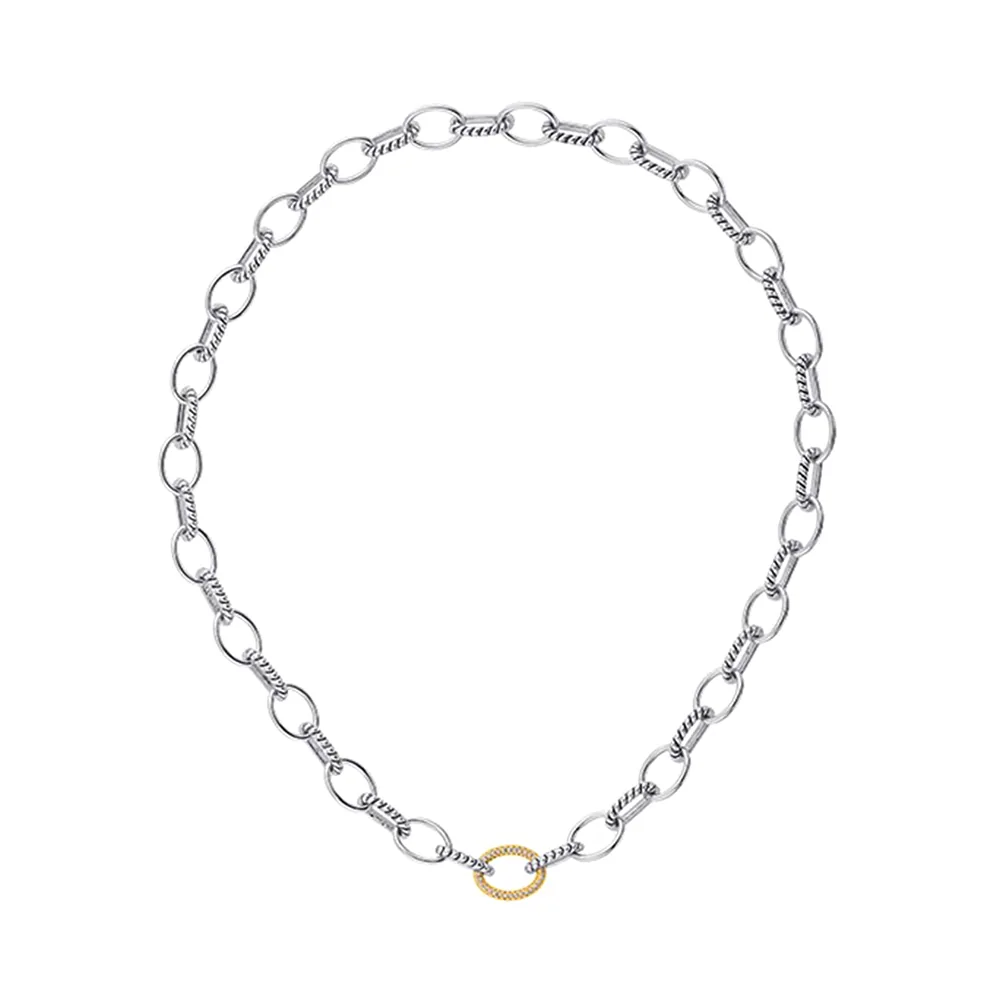 Gold Silver White Yellow Diamond 1/10Ctw Necklace