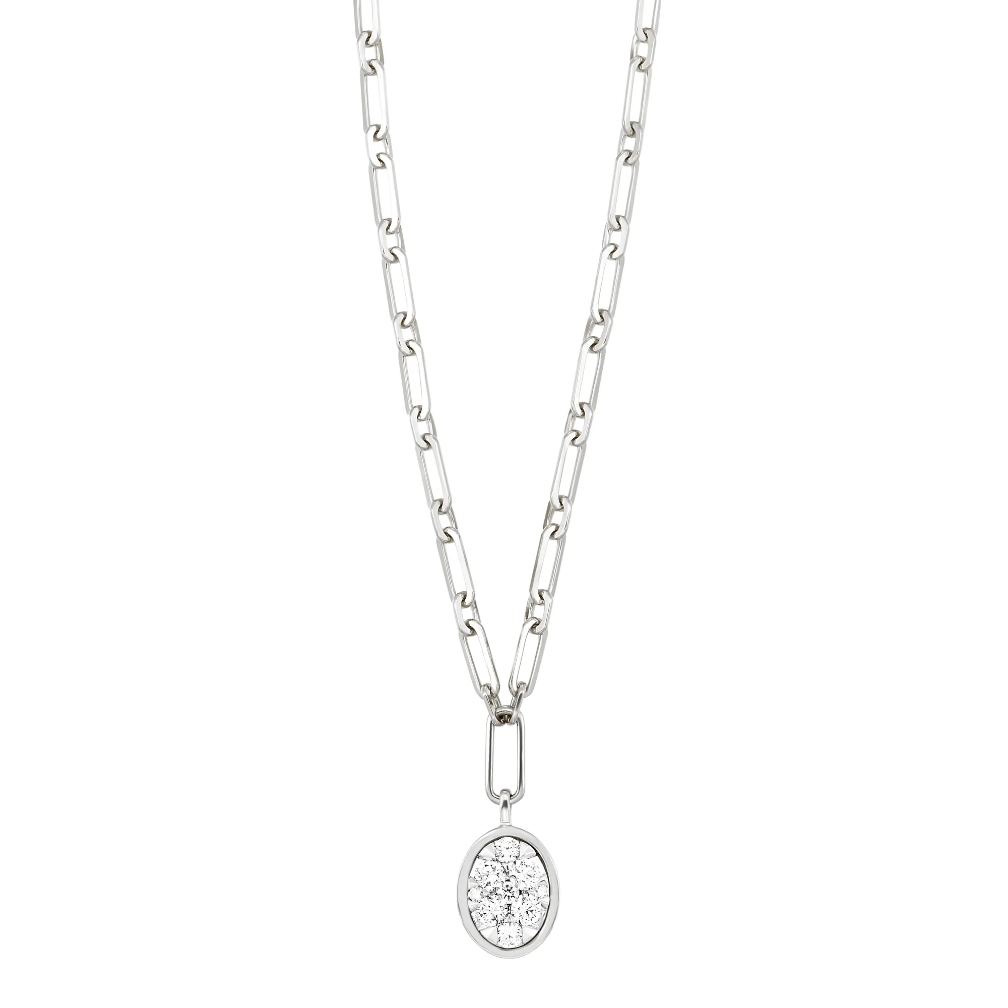 14Kt White Gold Diamond 1/2Ctw Necklace