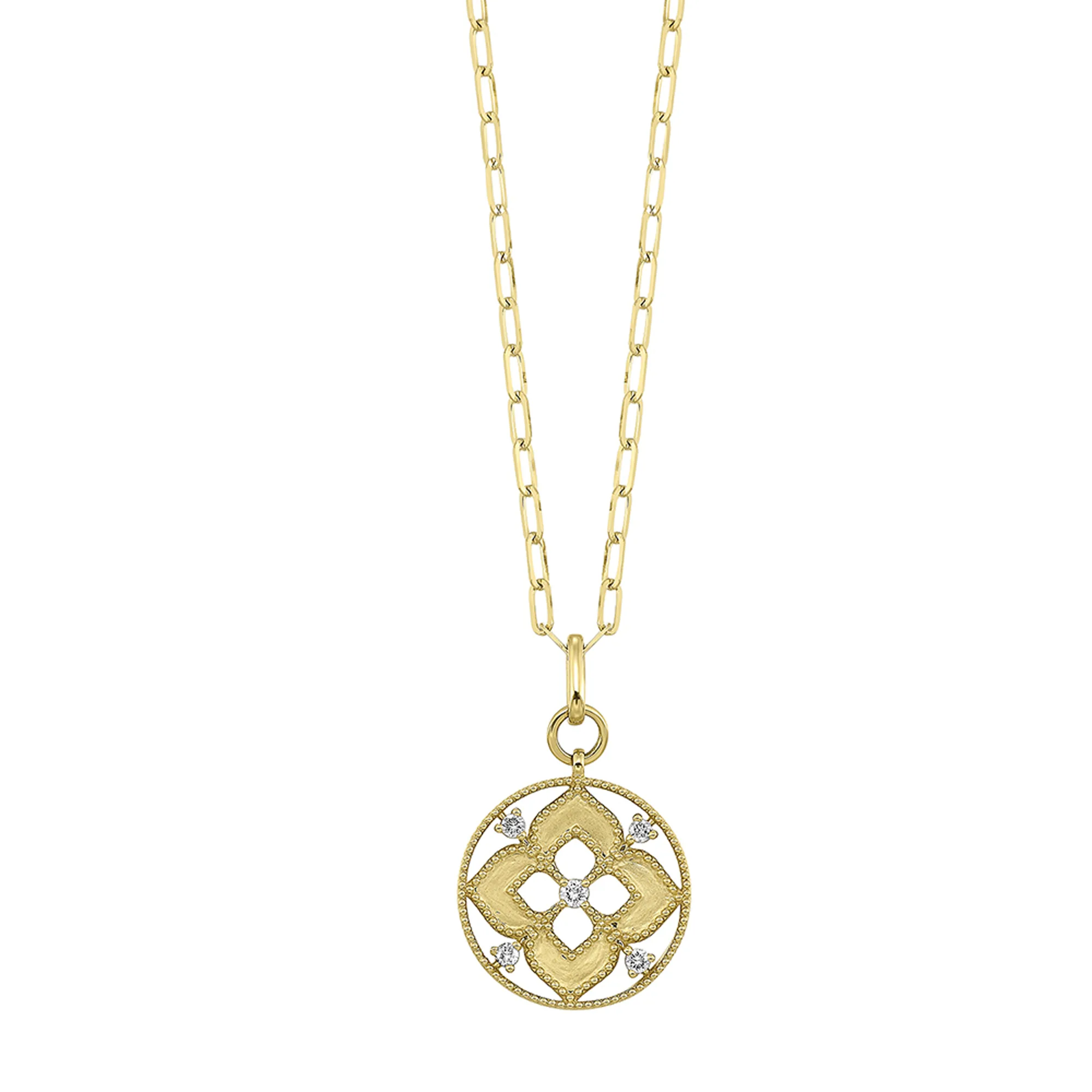14Kt Yellow Gold Diamond 1/4Ctw Necklace