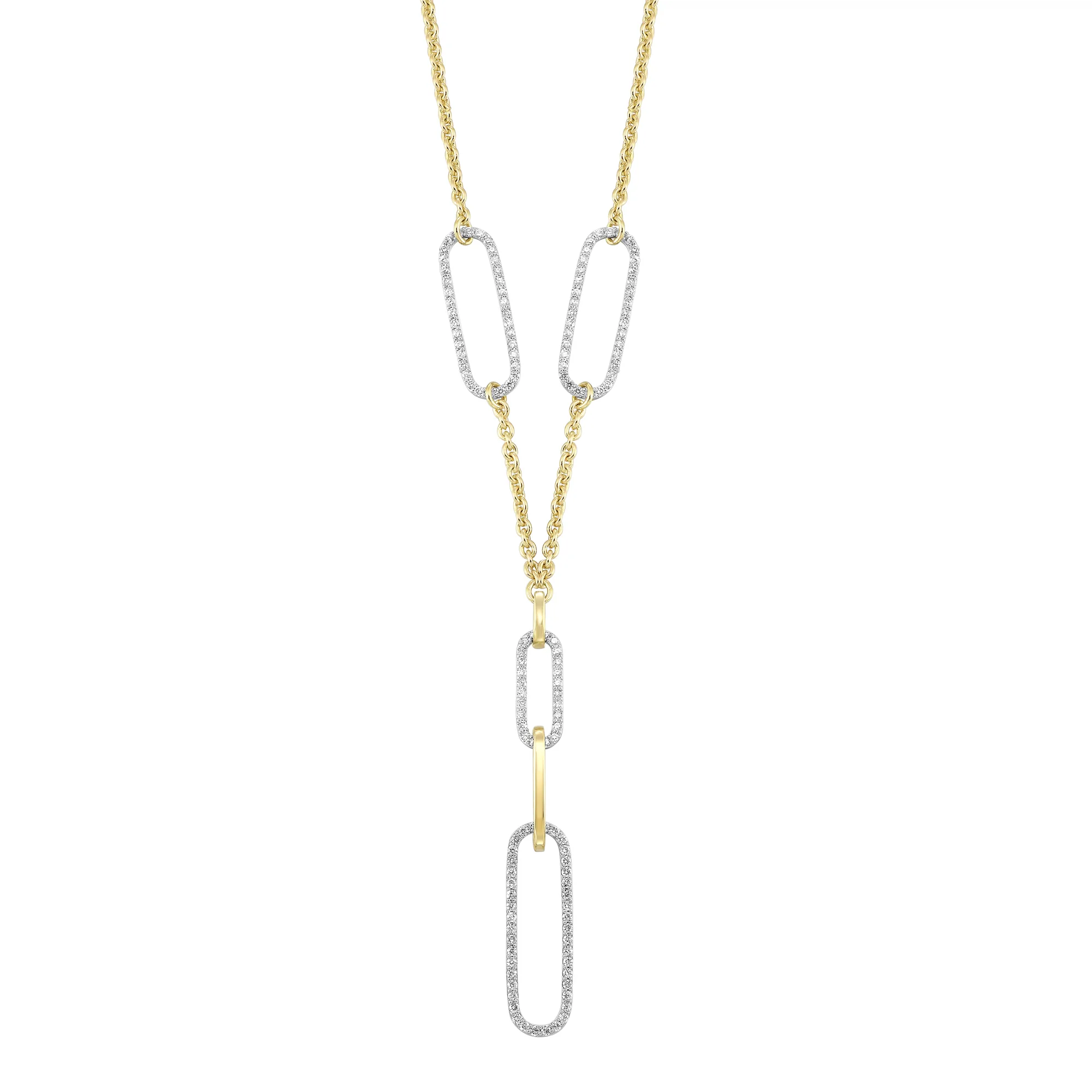 14Kt Yellow Gold Diamond 1 1/10Ctw Necklace