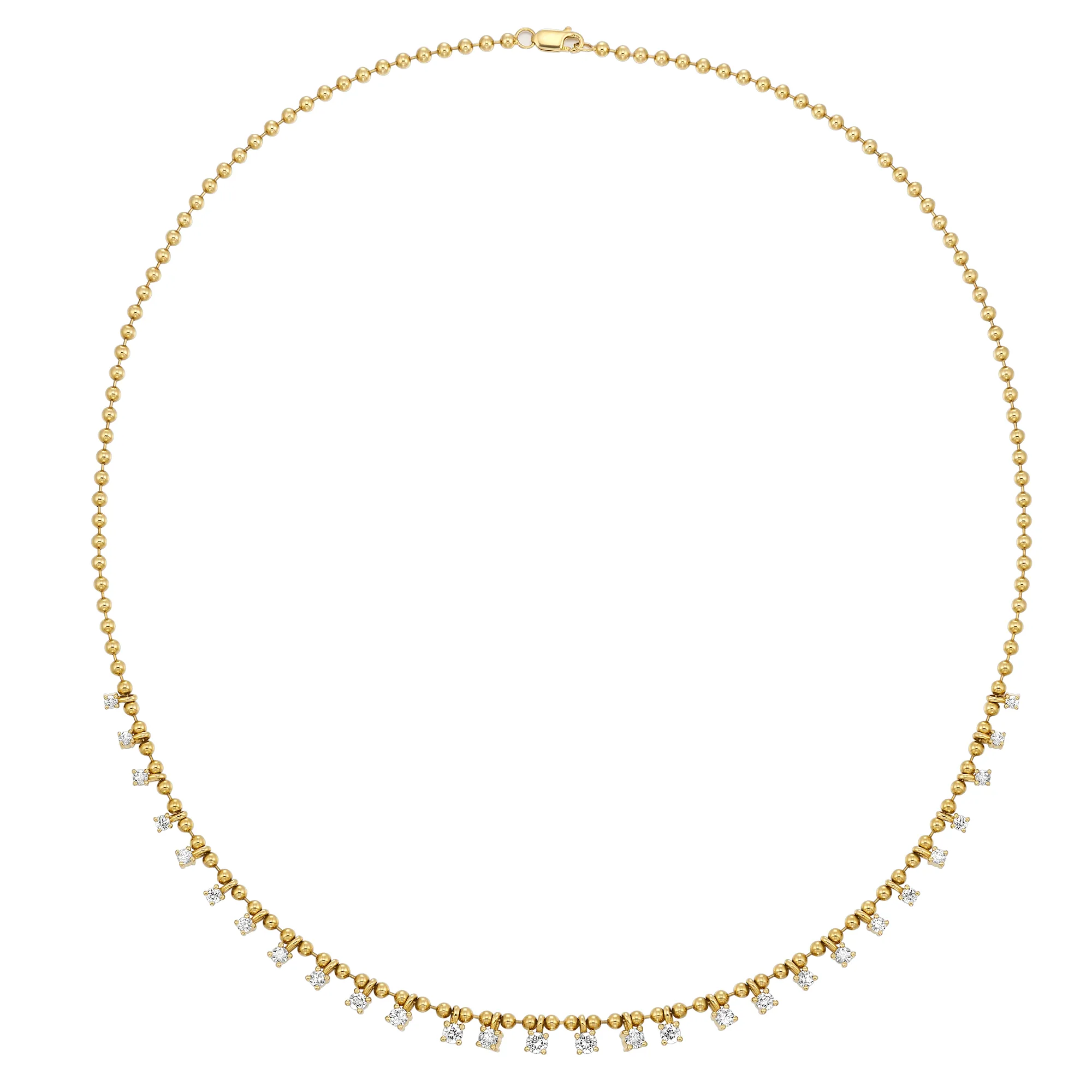 14Kt Yellow Gold Diamond 1 3/4Ctw Necklace view 2