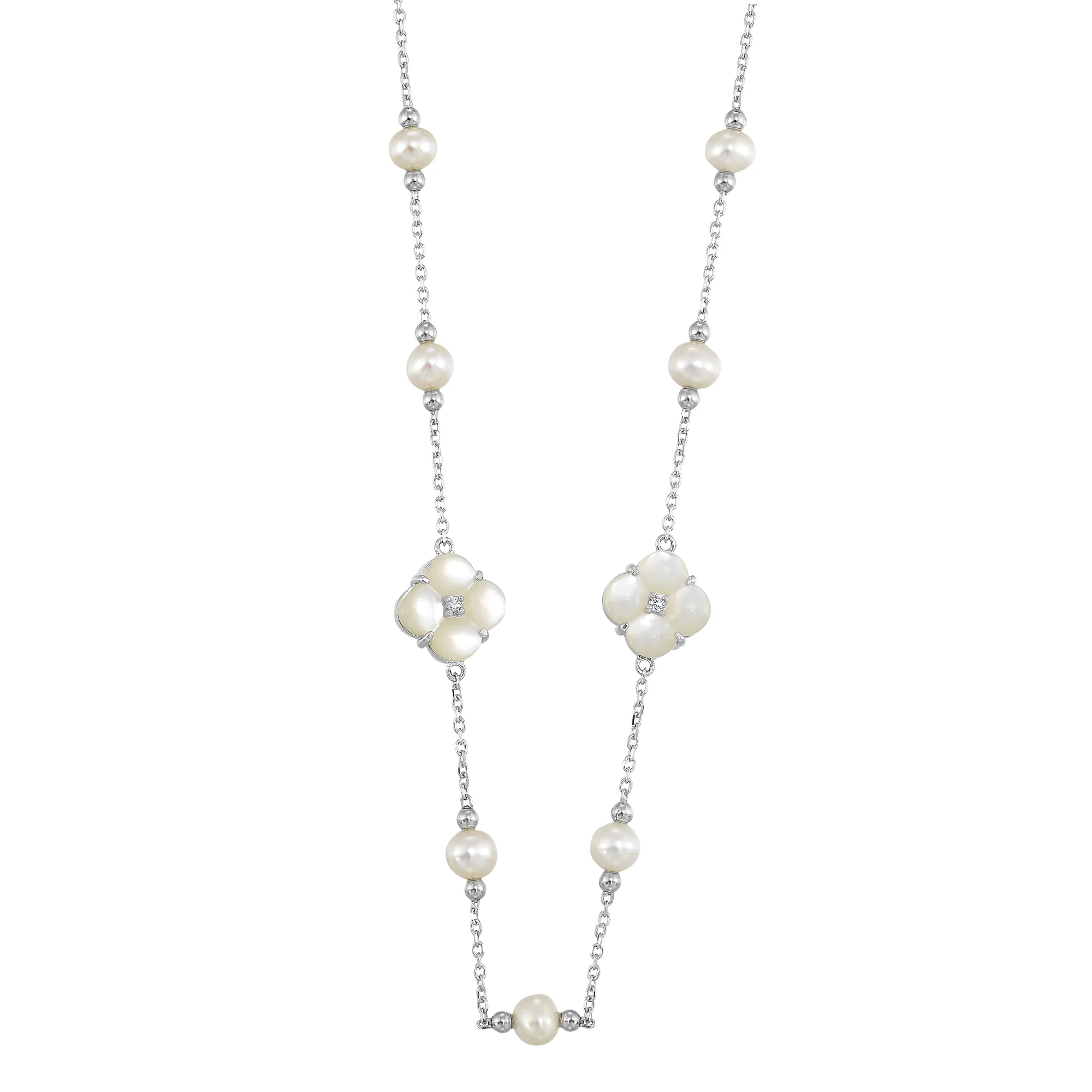 Silver Pearl Necklace