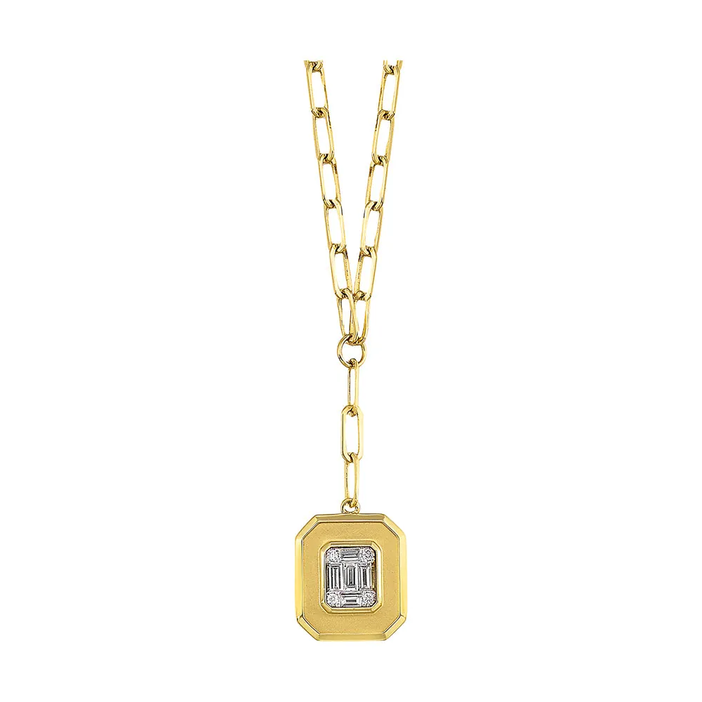 14Kt Yellow Gold Diamond 1/7Ctw Necklace