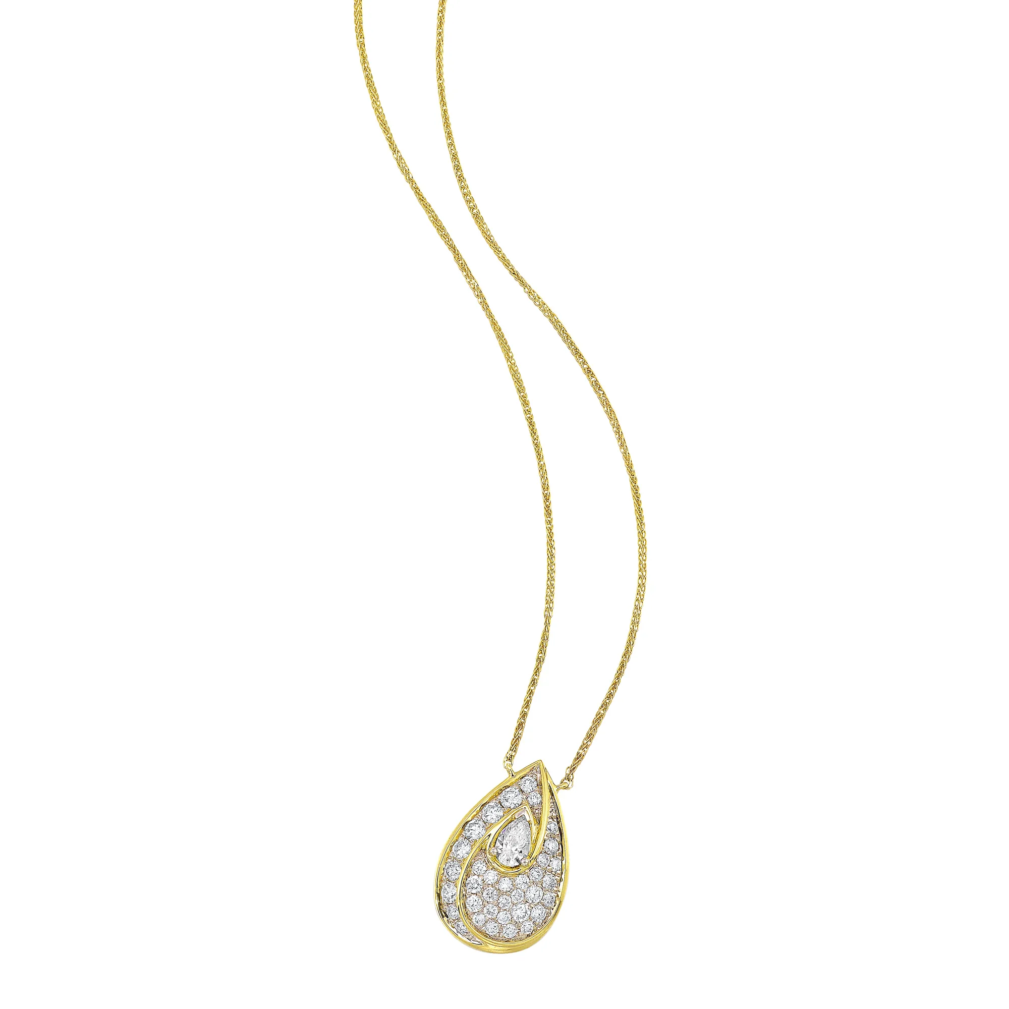 14Kt Yellow Gold Diamond 3/4Ctw Necklace