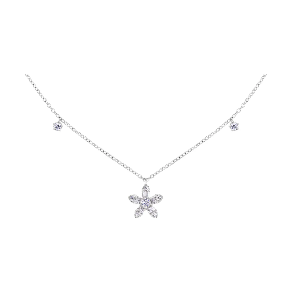 10Kt White Gold Diamond 3/8Ctw Necklace