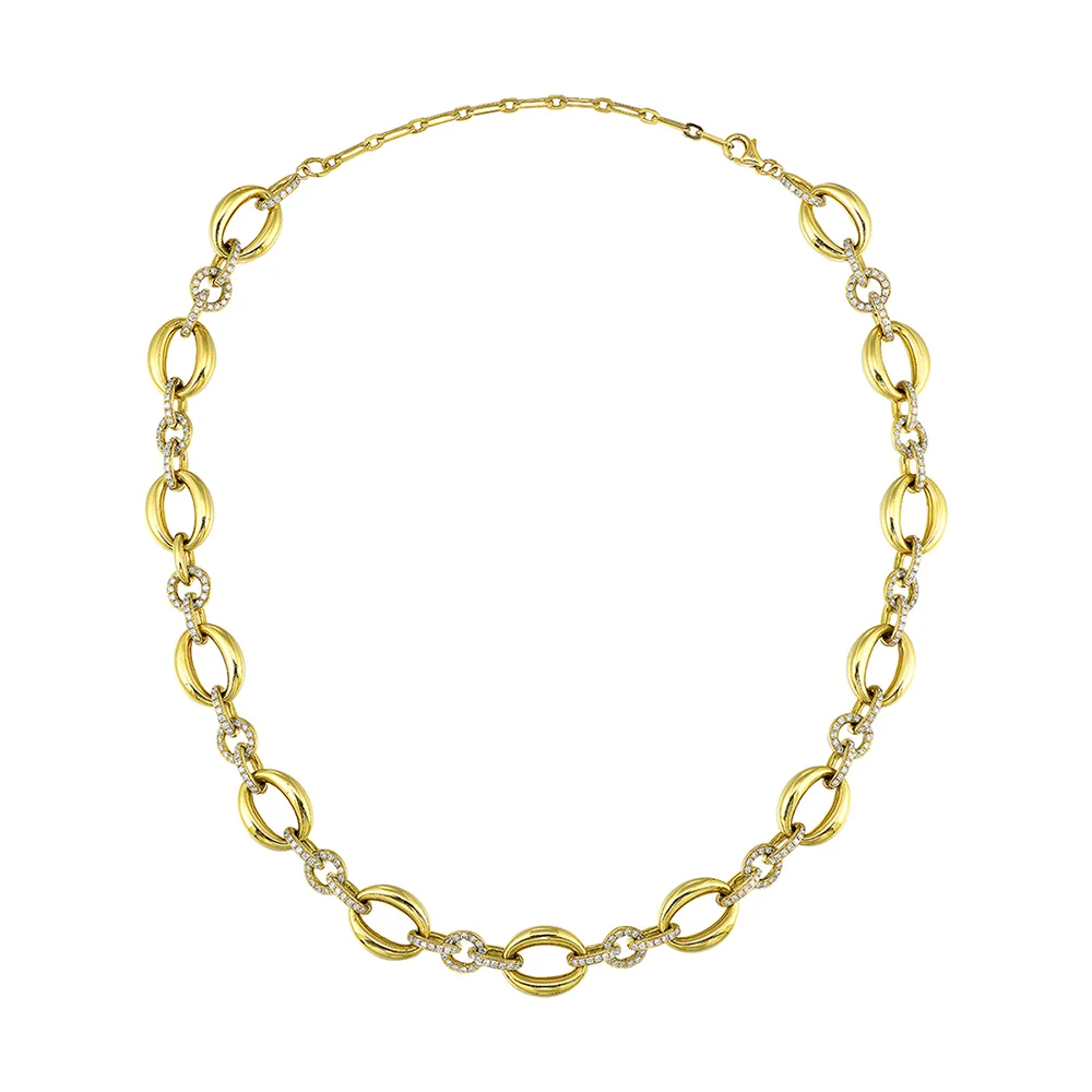 14Kt Yellow Gold Diamond 2 1/2Ctw Necklace view 3