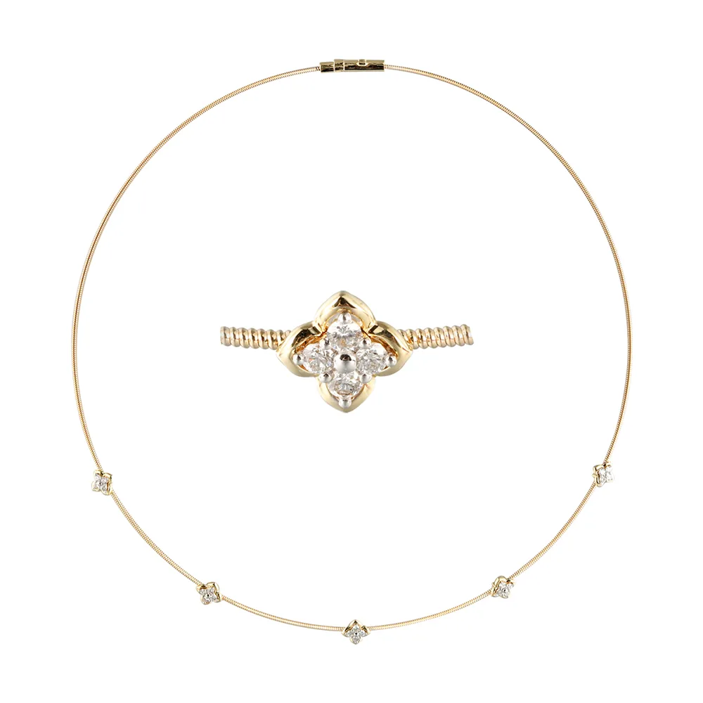 14Kt Yellow Gold Diamond 1/2Ctw Necklace