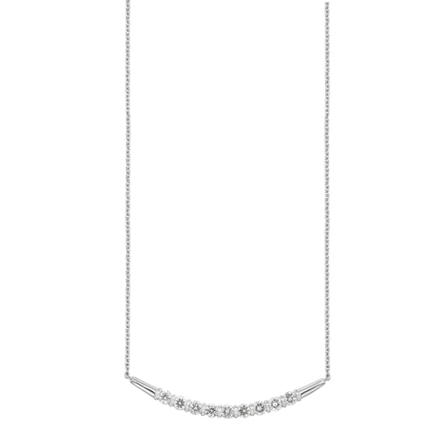 10Kt White Gold Diamond 3/4Ctw Necklace