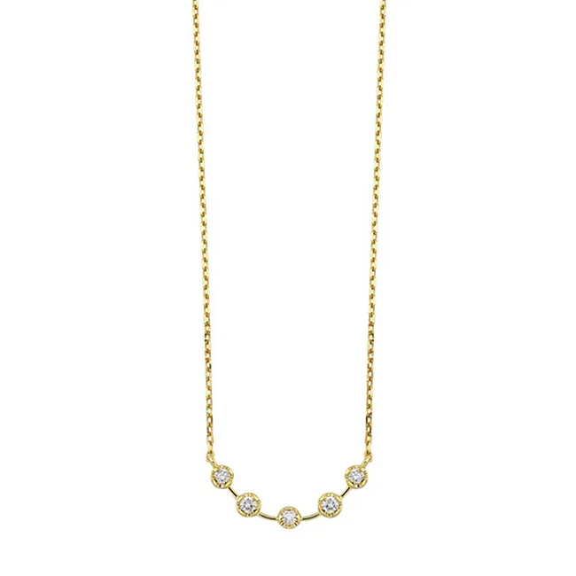 14Kt Yellow Gold Diamond 1/4Ctw Necklace