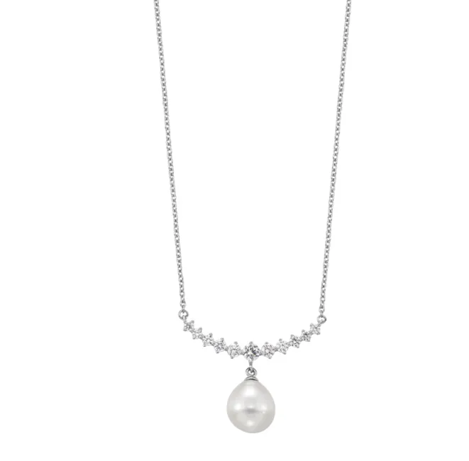 Silver White Pearl Necklace
