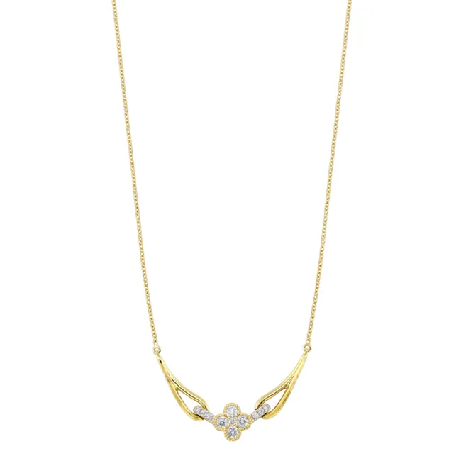 10Kt Yellow Gold Diamond 1/3Ctw Necklace